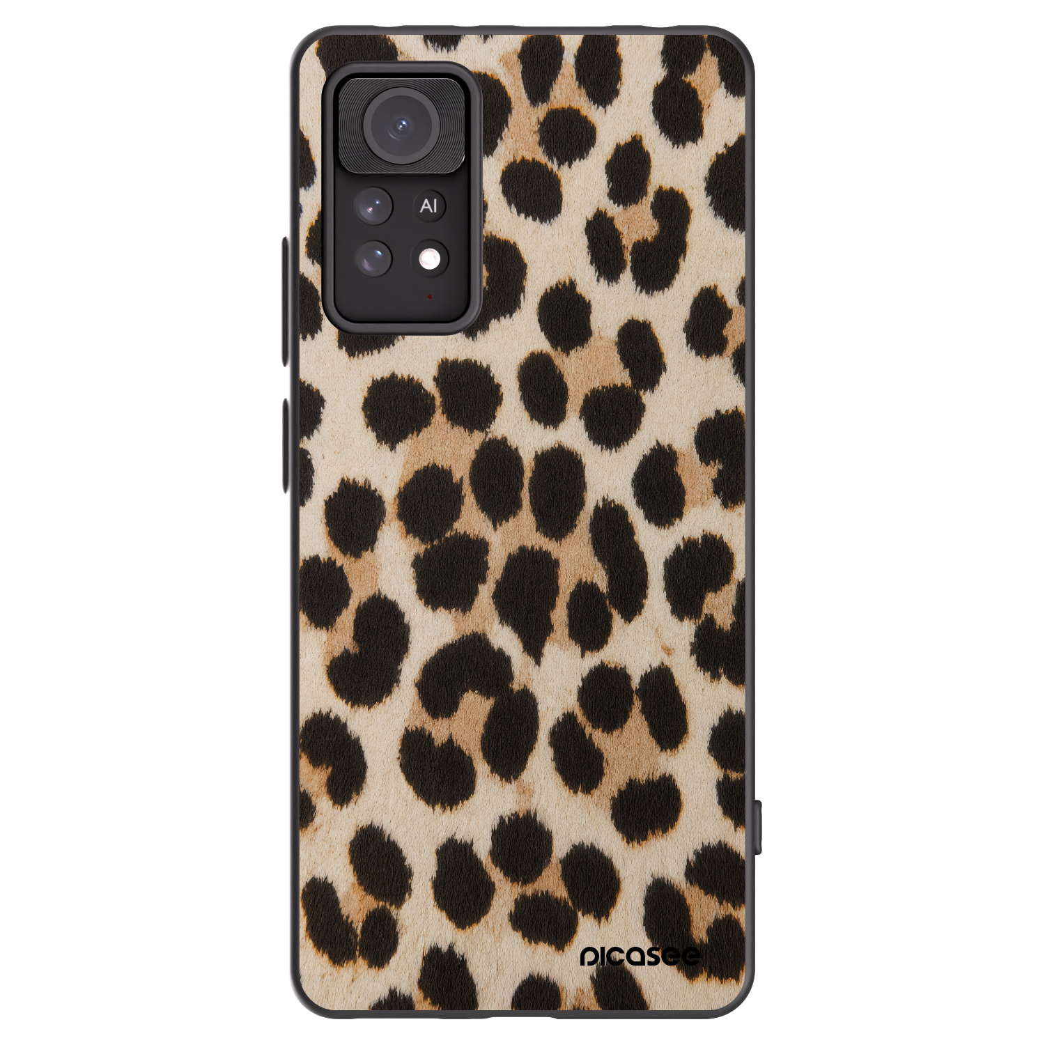 Picasee Xiaomi Redmi Note 11 Pro Hülle - Schwarzes Silikon - Brown Tiger