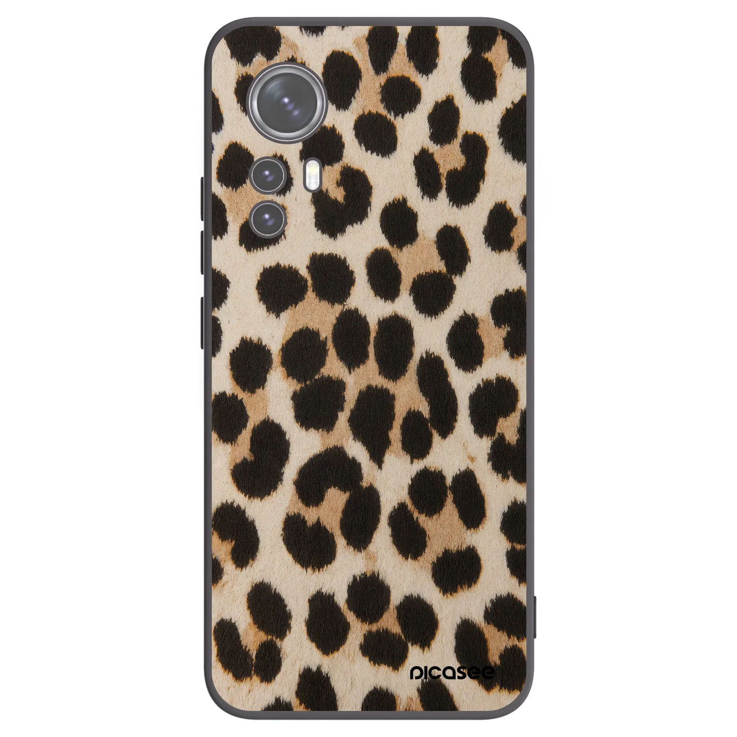 Picasee Xiaomi 12 Hülle - Schwarzes Silikon - Brown Tiger
