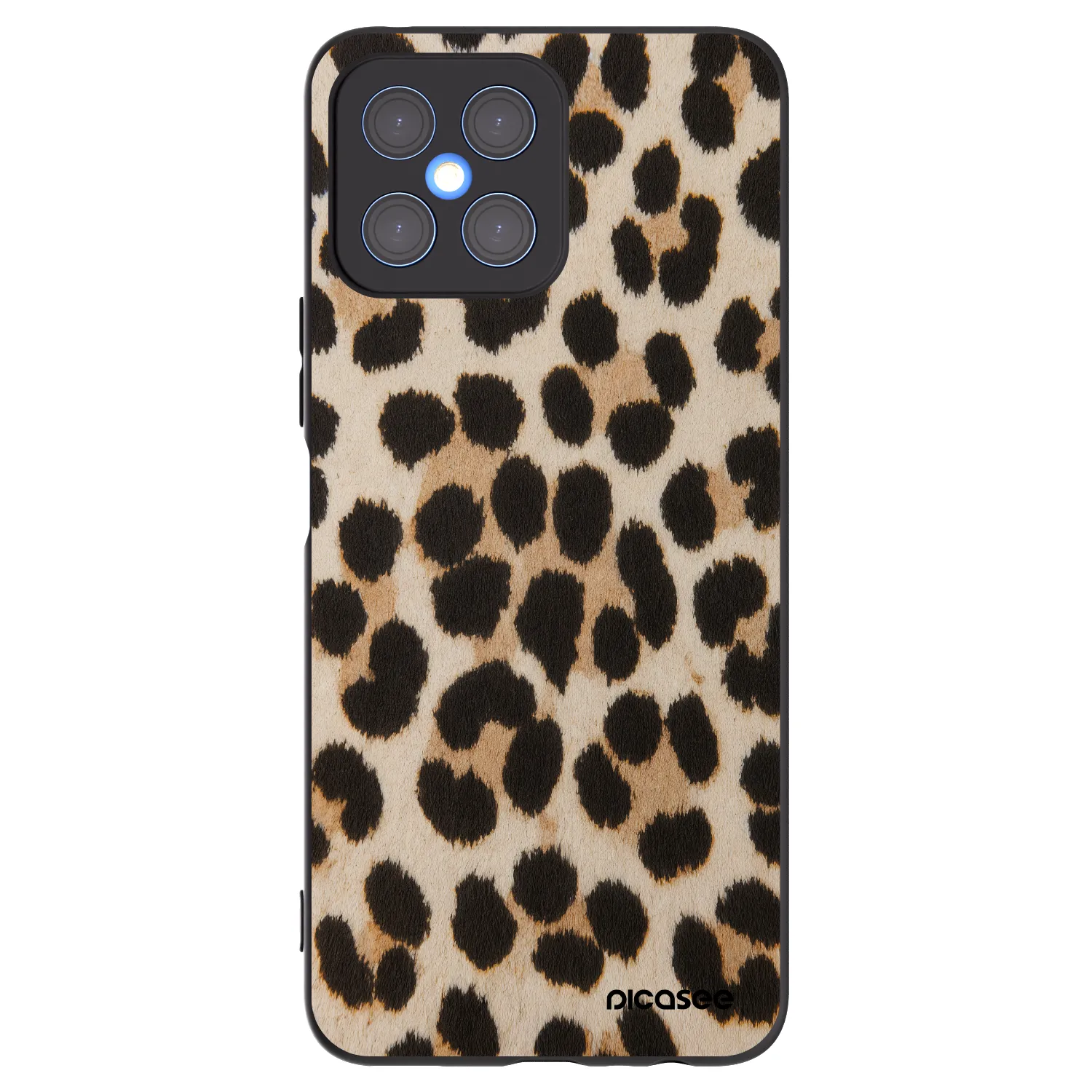 Picasee Honor X8 4G Hülle - Schwarzes Silikon - Brown Tiger