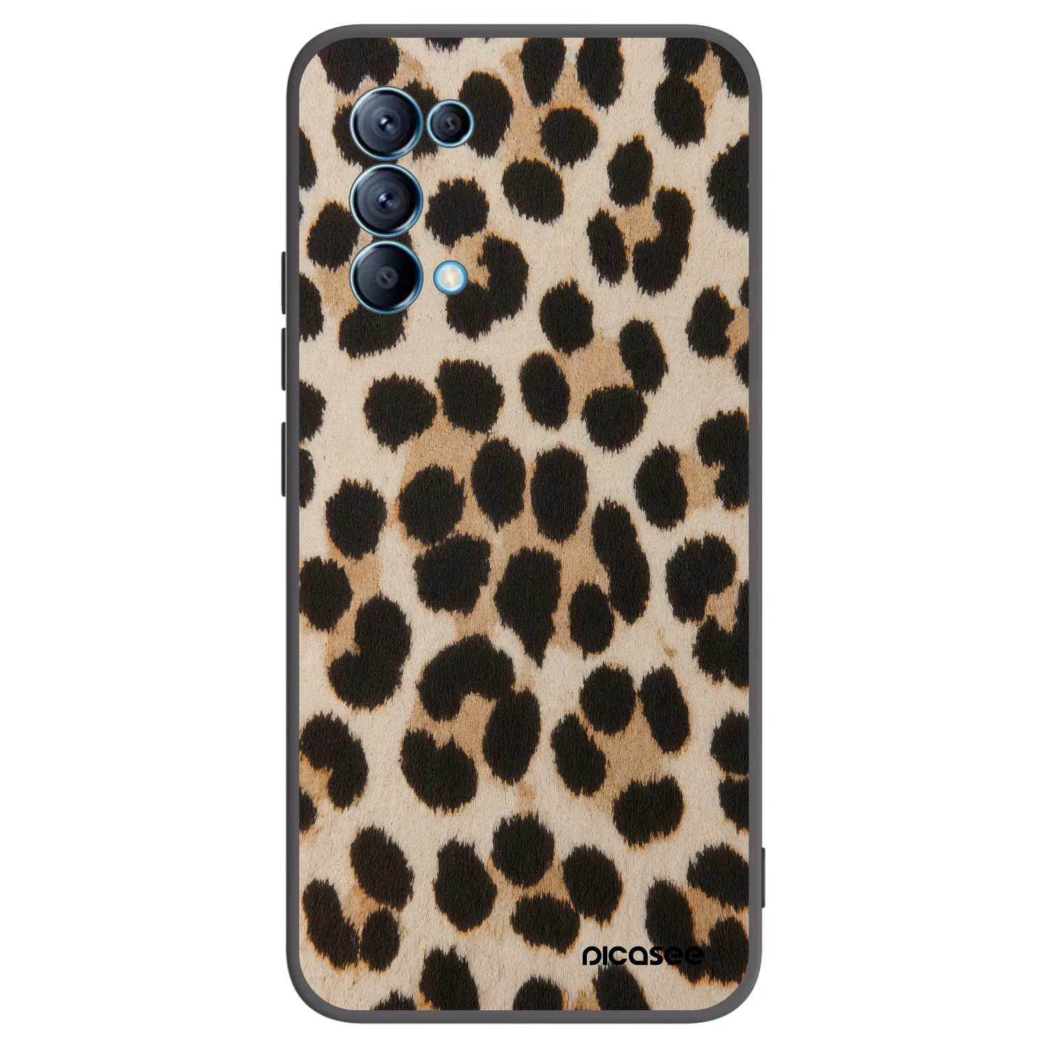Picasee OPPO Reno 5 5G Hülle - Schwarzes Silikon - Brown Tiger