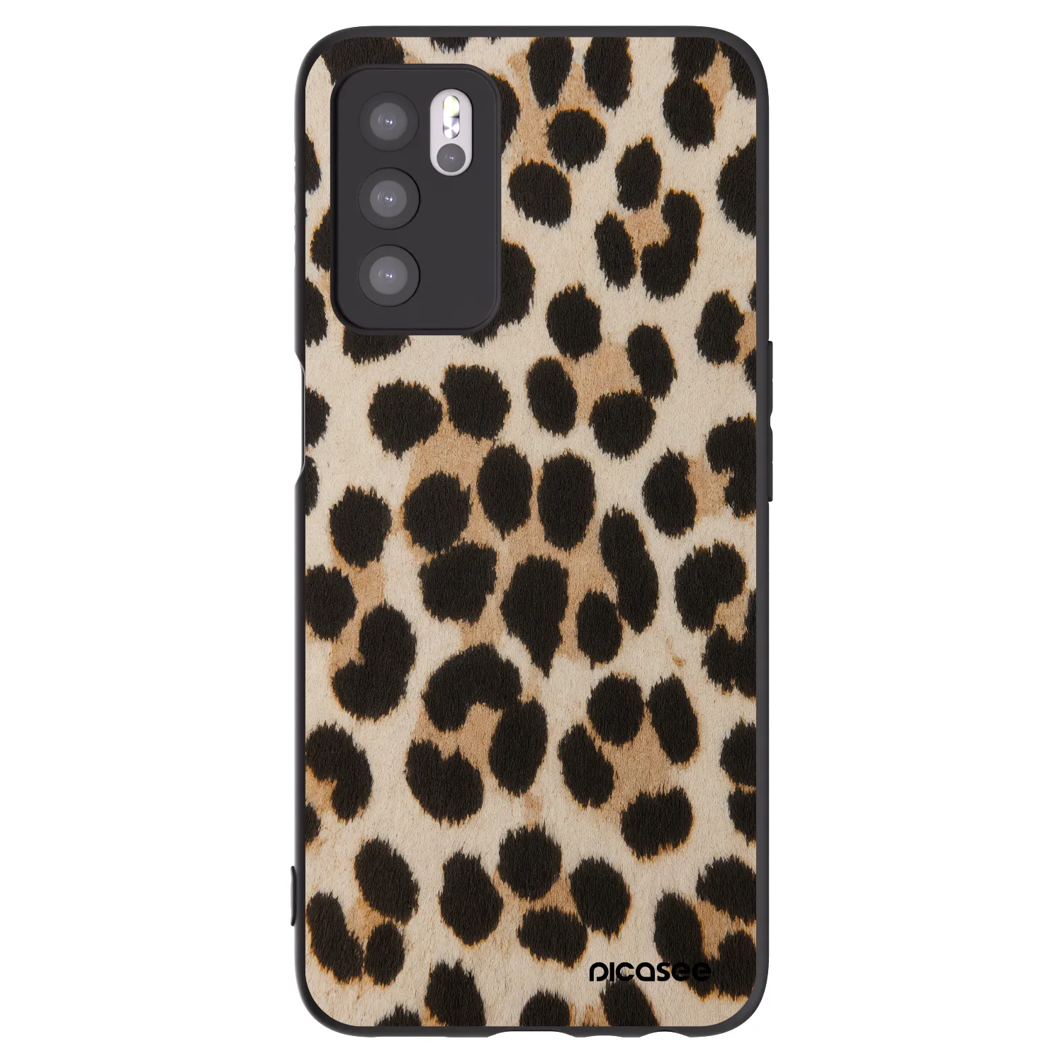 Picasee OPPO A16 Hülle - Schwarzes Silikon - Brown Tiger