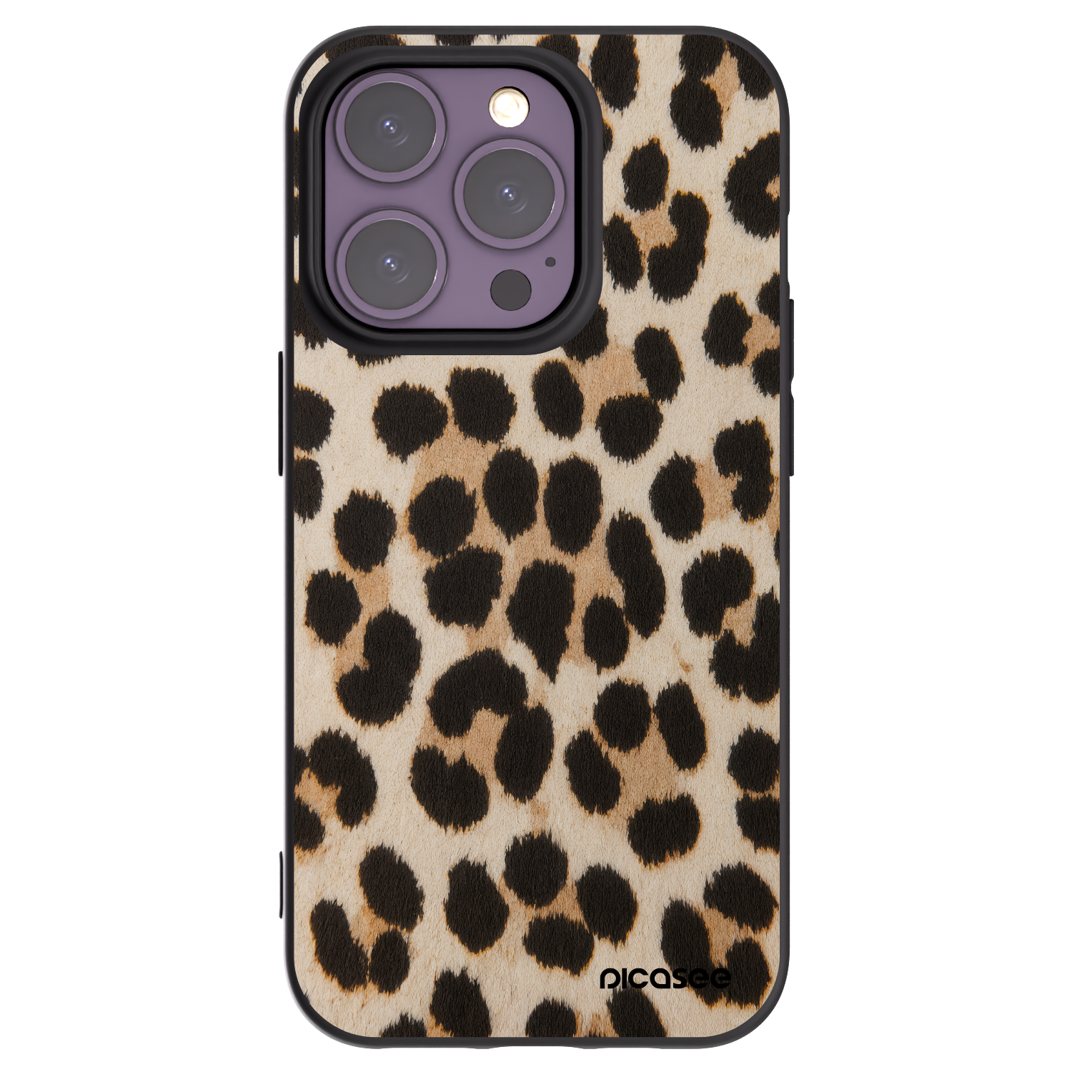 Picasee Apple iPhone 14 Pro Hülle - Schwarzes Silikon - Brown Tiger