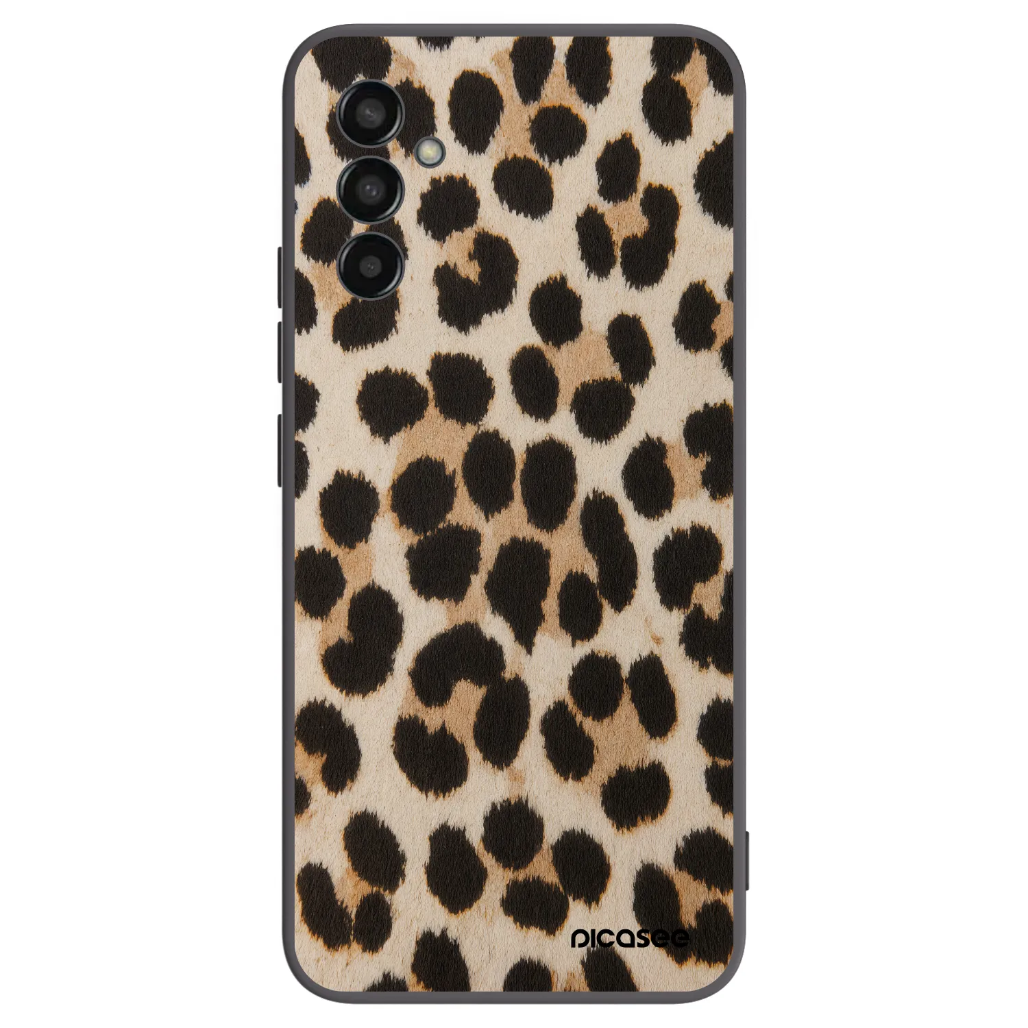 Picasee Samsung Galaxy M13 M135F Hülle - Schwarzes Silikon - Brown Tiger