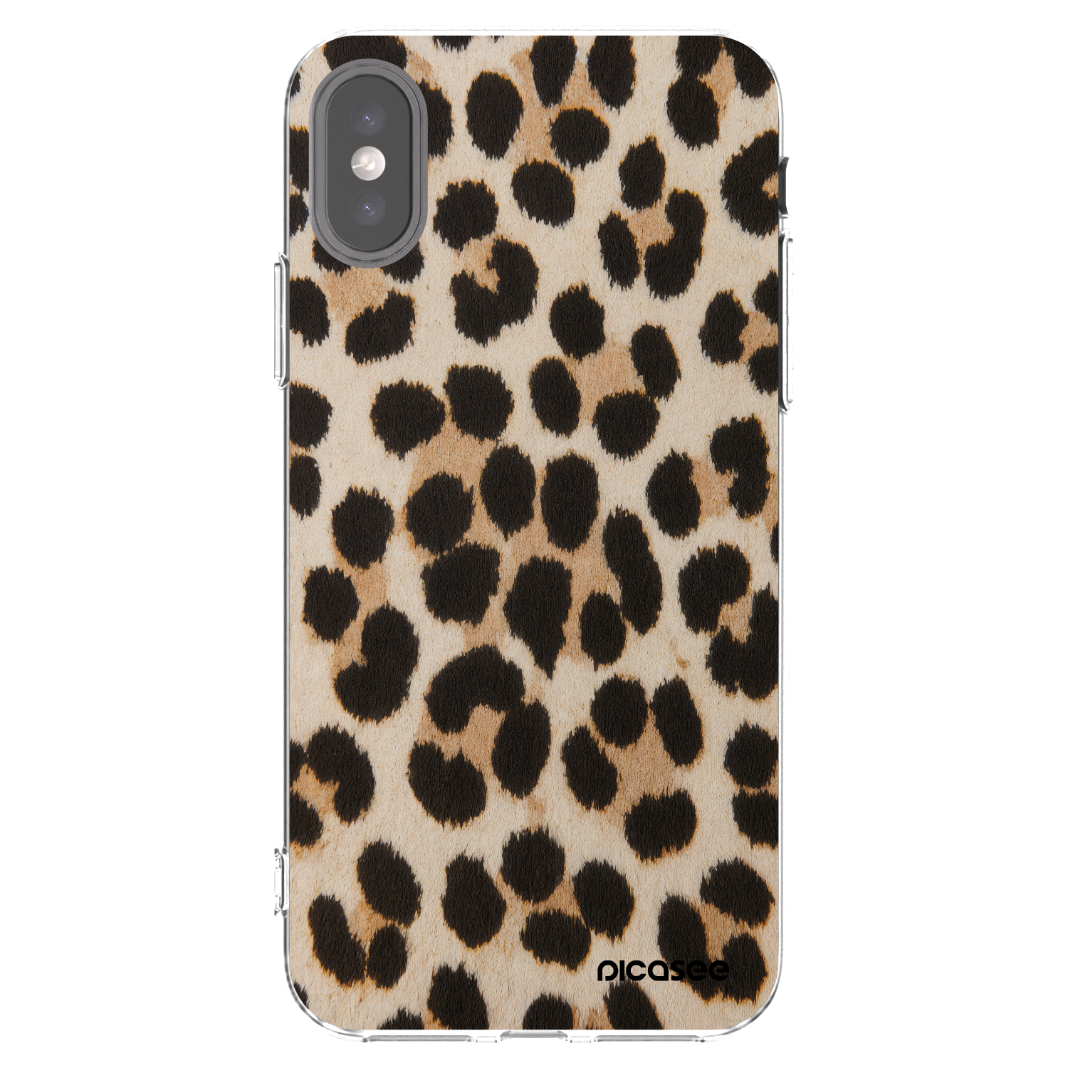 Picasee Apple iPhone X/XS Hülle - Transparentes Silikon - Brown Tiger