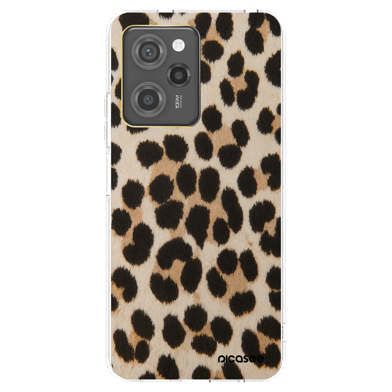 Picasee Xiaomi Poco X5 Pro Hülle - Schwarzes Silikon - Brown Tiger