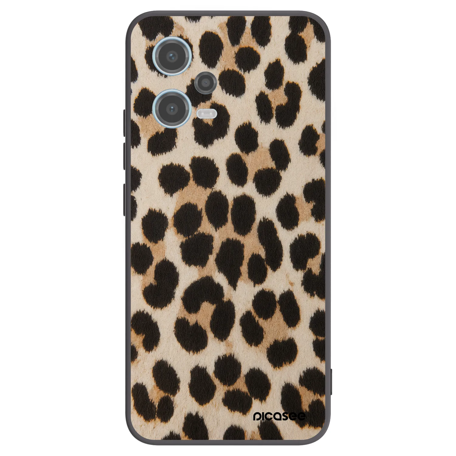 Picasee Xiaomi Redmi Note 12 5G Hülle - Schwarzes Silikon - Brown Tiger