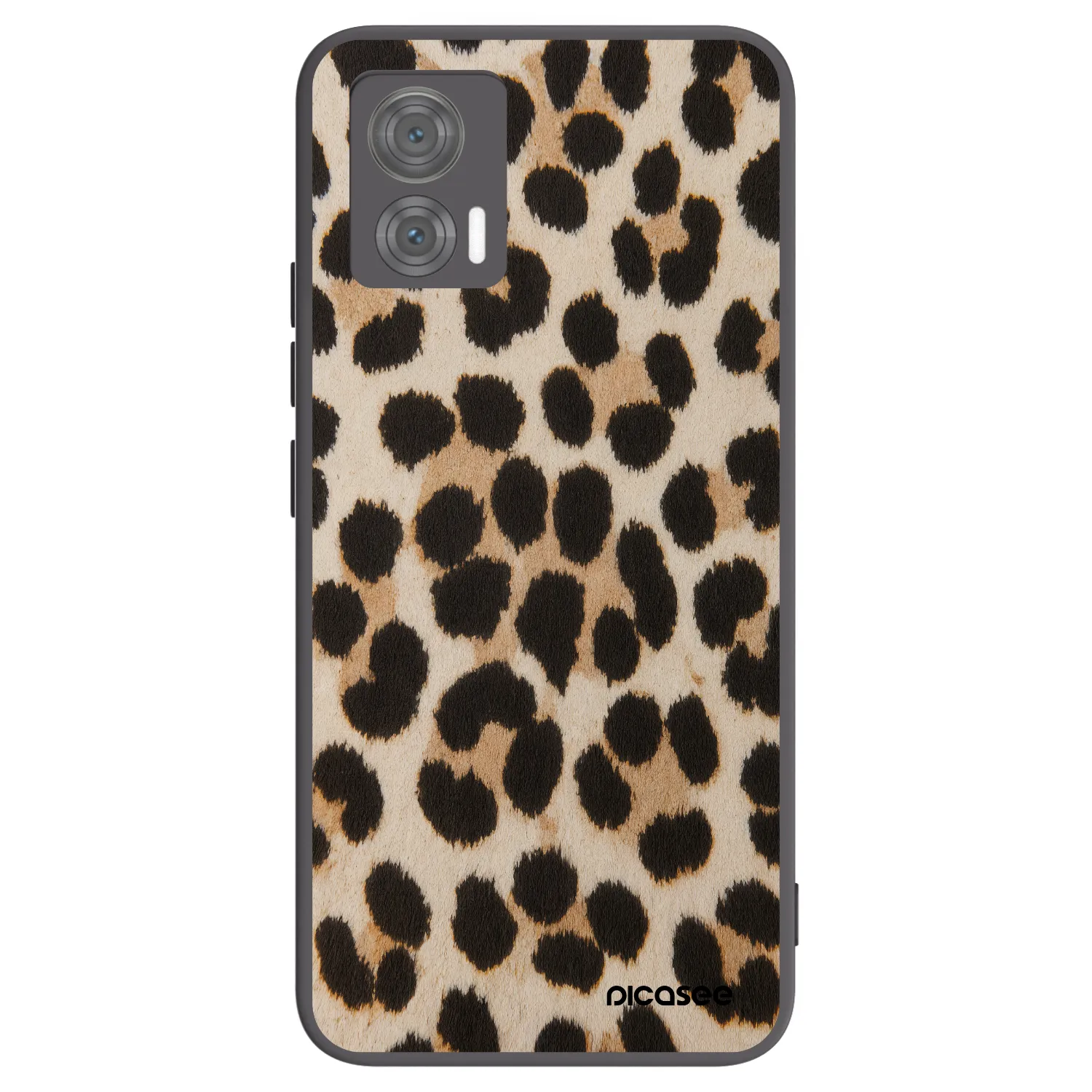 Picasee Motorola Edge 30 Neo Hülle - Schwarzes Silikon - Brown Tiger