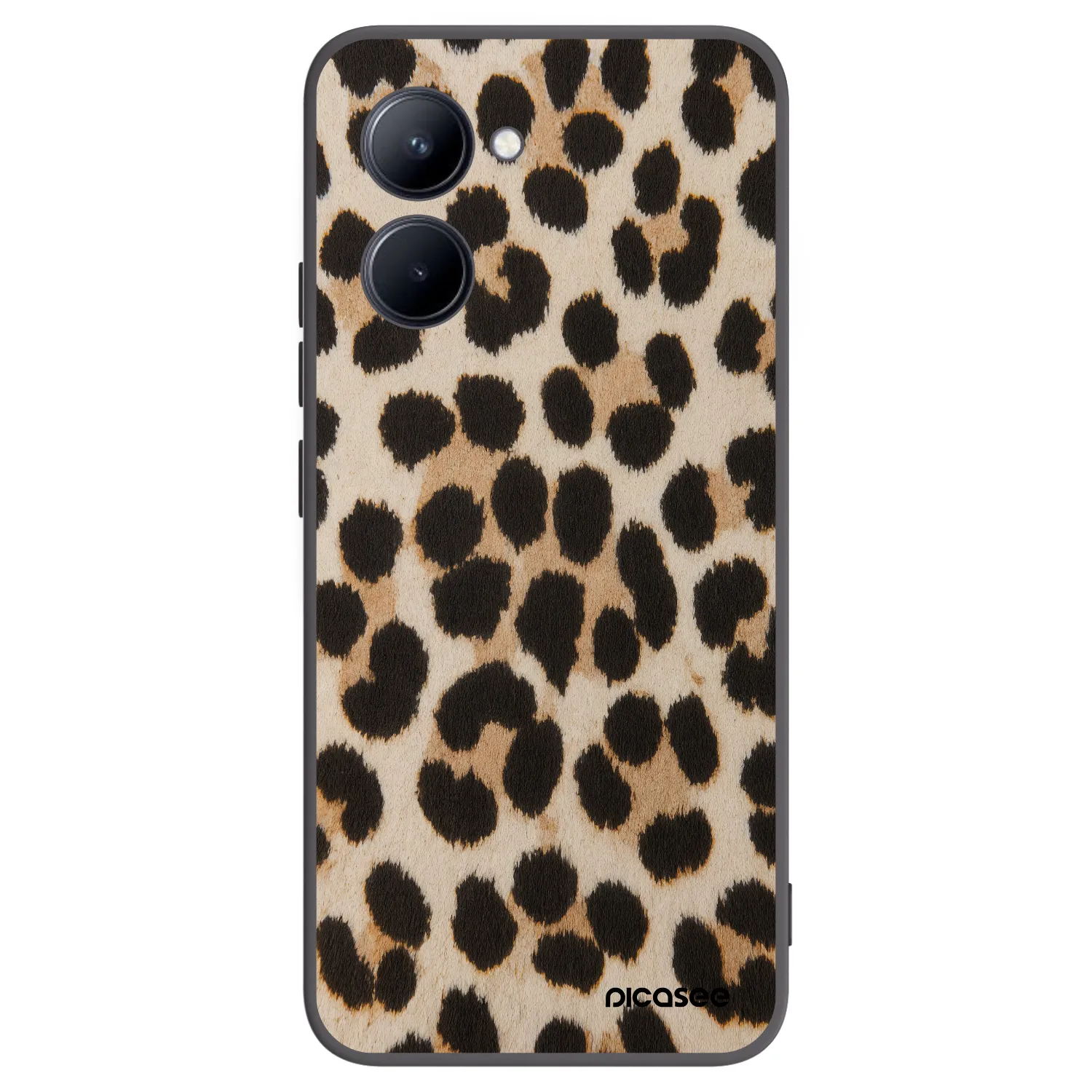 Picasee Realme C33 (2023) Hülle - Schwarzes Silikon - Brown Tiger