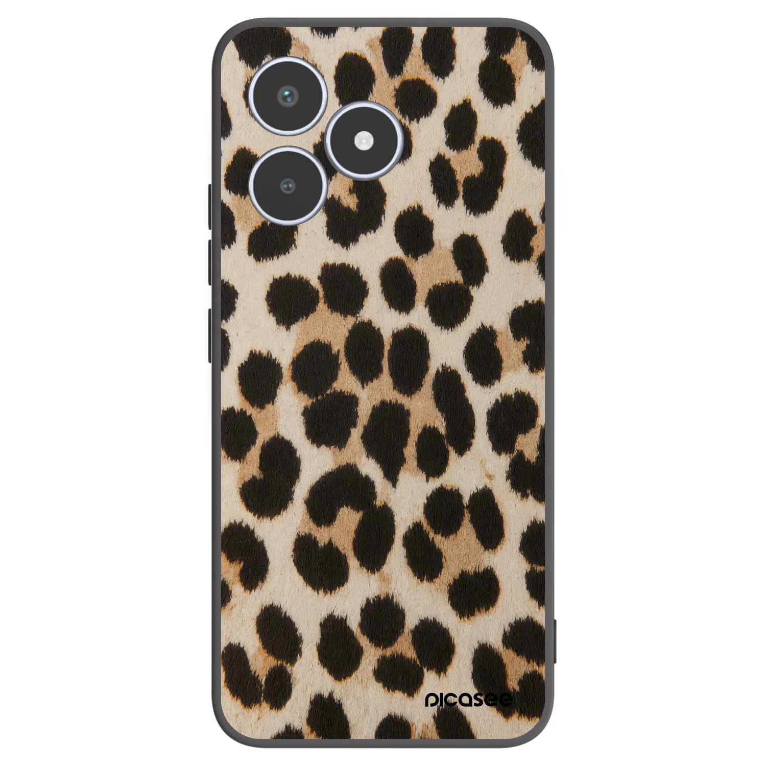 Picasee Realme C53 Hülle - Schwarzes Silikon - Brown Tiger