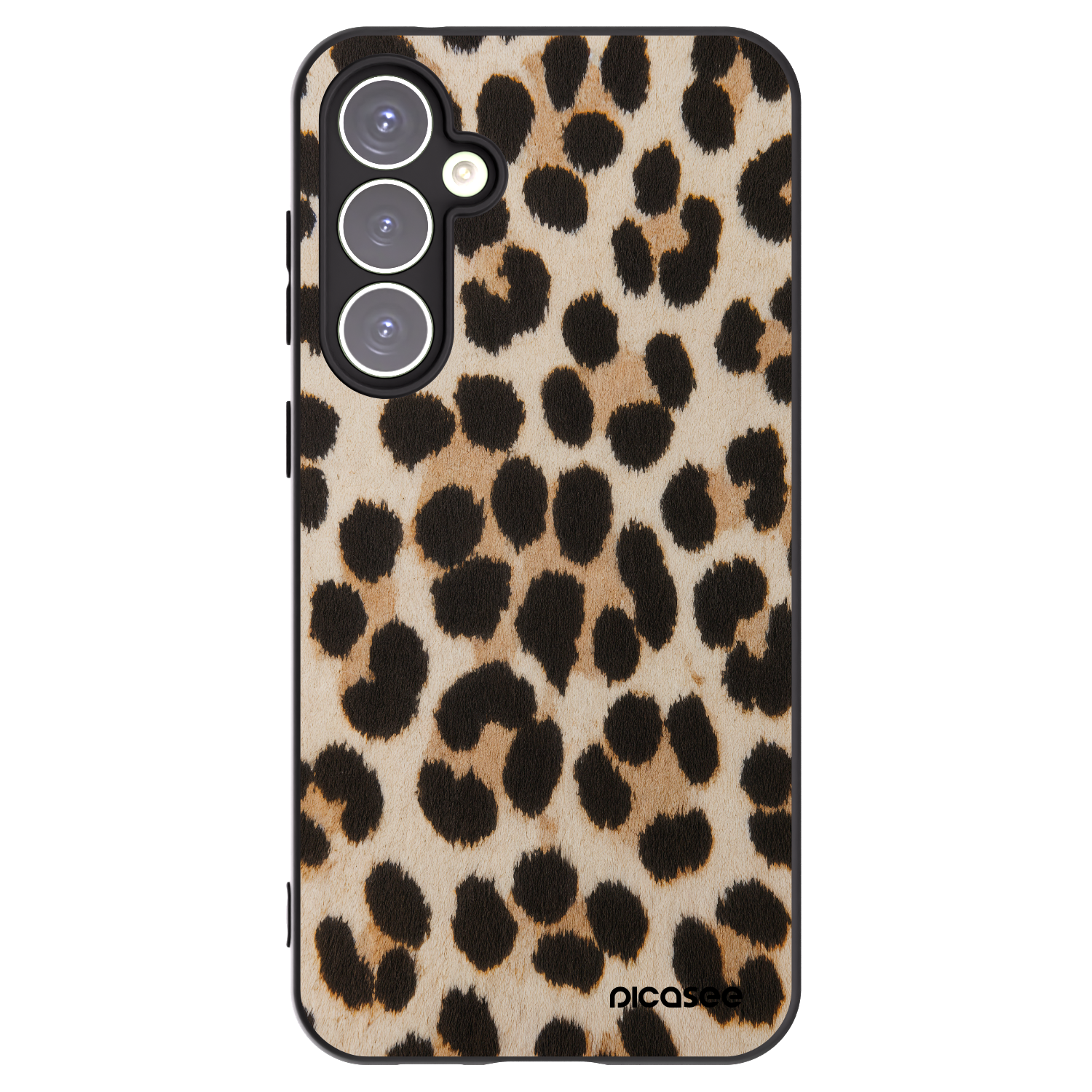 Picasee Samsung Galaxy S23 FE S711B Hülle - Schwarzes Silikon - Brown Tiger