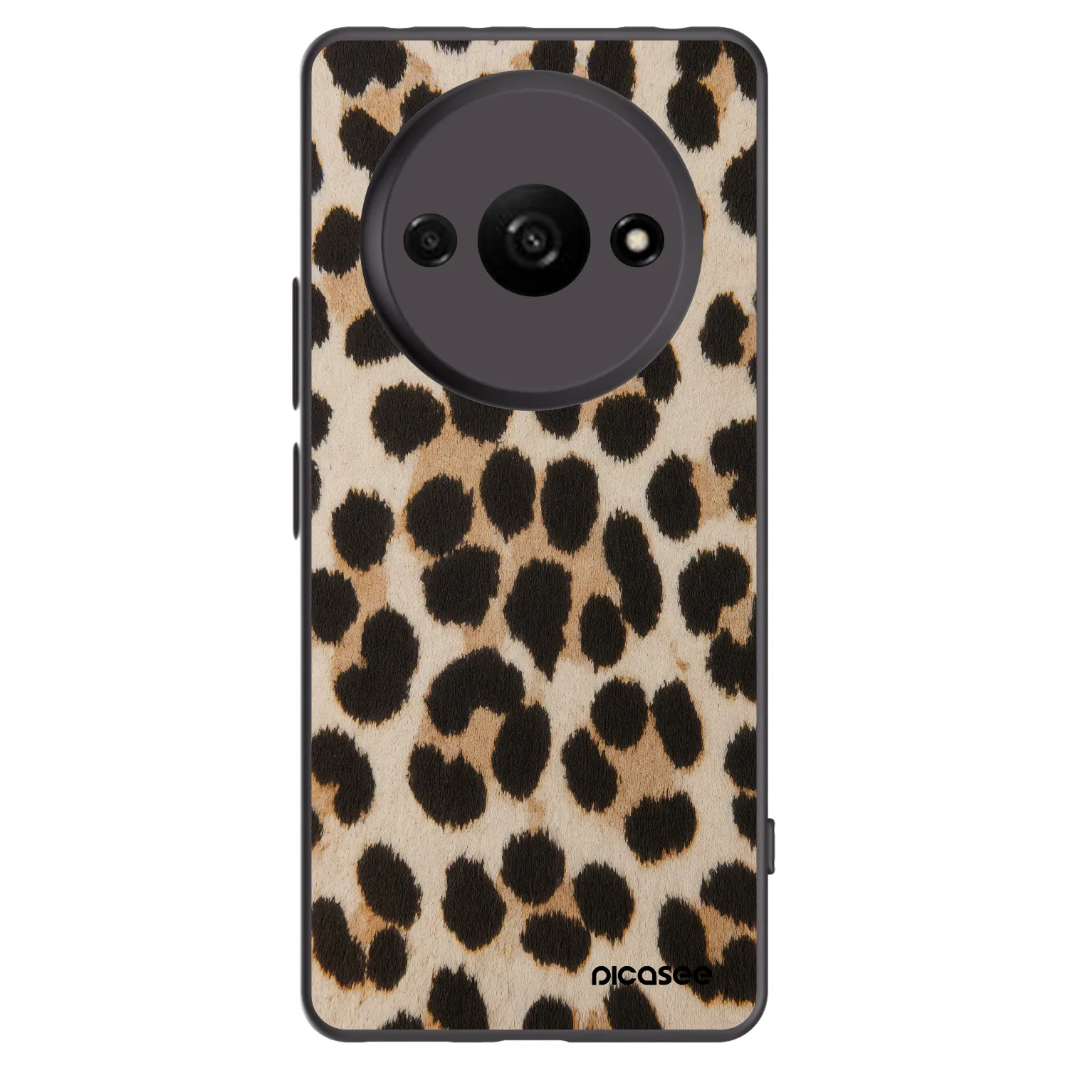 Picasee Xiaomi Redmi A3 Hülle - Schwarzes Silikon - Brown Tiger