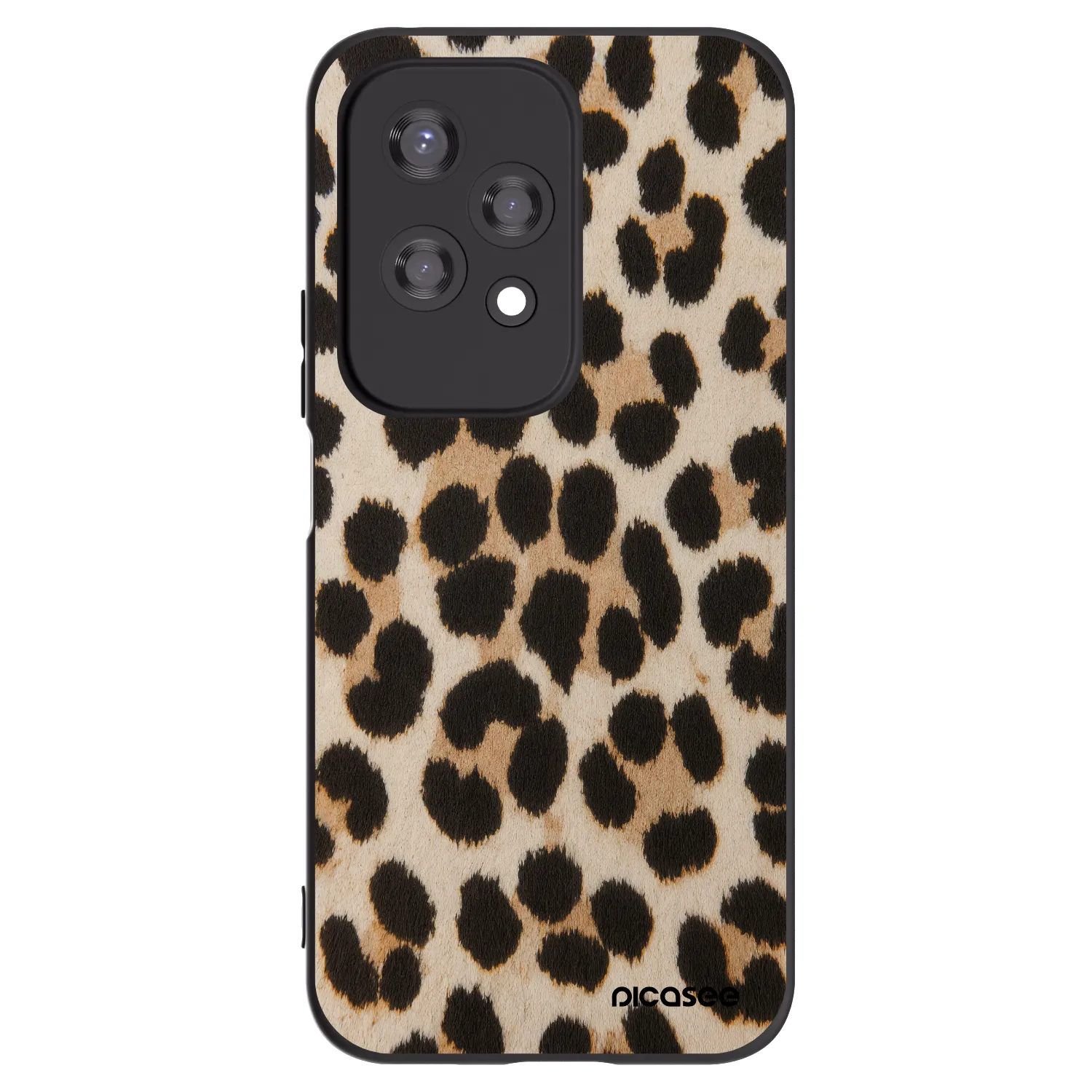 Picasee Honor 200 Lite Hülle - Schwarzes Silikon - Brown Tiger