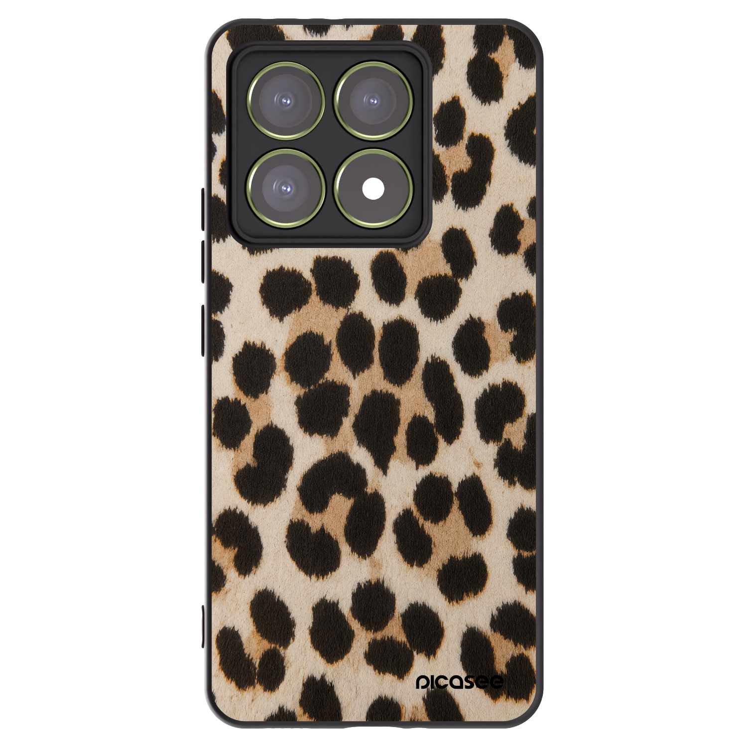 Picasee Xiaomi 14T Hülle - Schwarzes Silikon - Brown Tiger