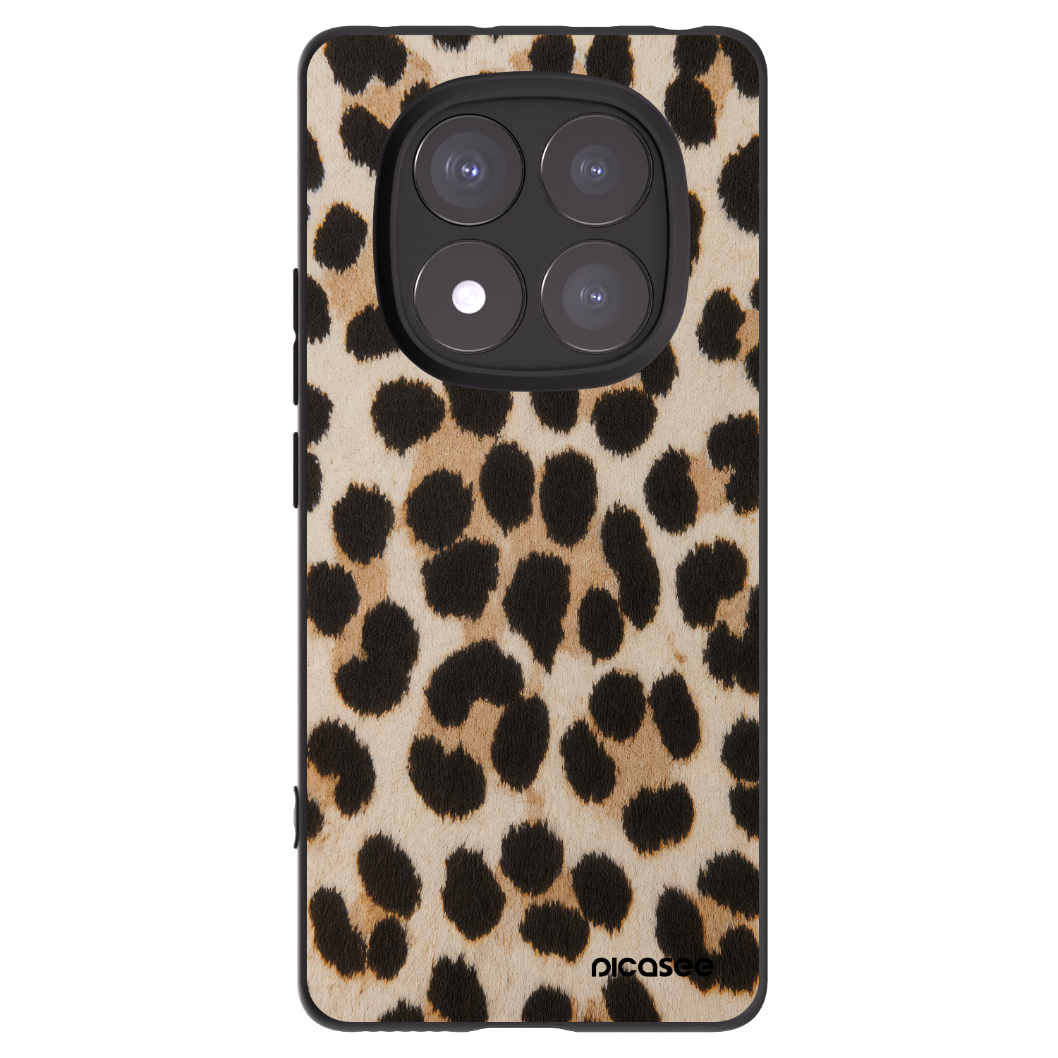 Picasee Xiaomi Redmi Note 14 Pro+ 5G Hülle - Schwarzes Silikon - Brown Tiger