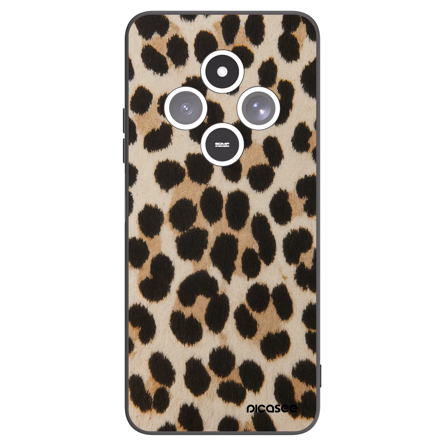 Picasee Xiaomi Redmi 14C Hülle - Schwarzes Silikon - Brown Tiger