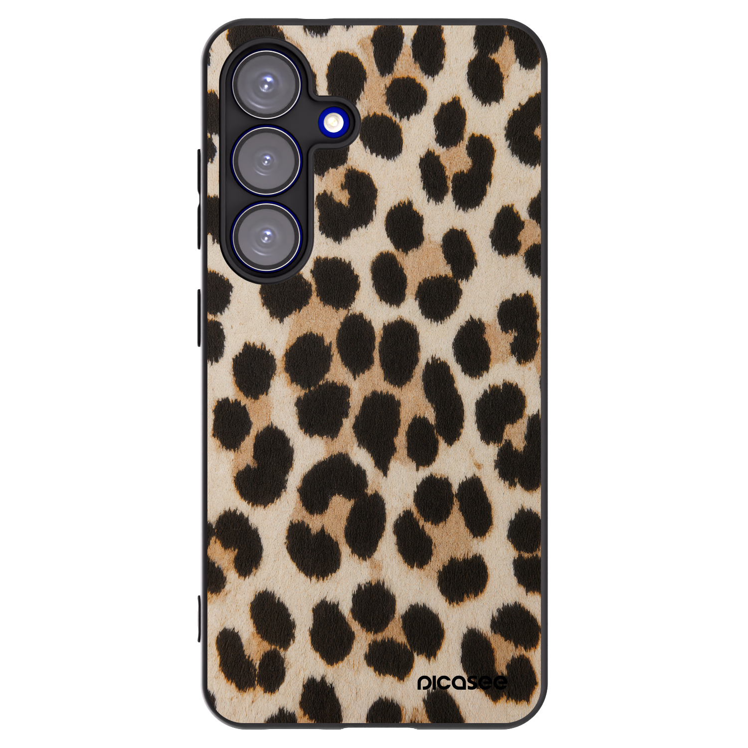 Picasee Samsung Galaxy S25 5G Hülle - Schwarzes Silikon - Brown Tiger