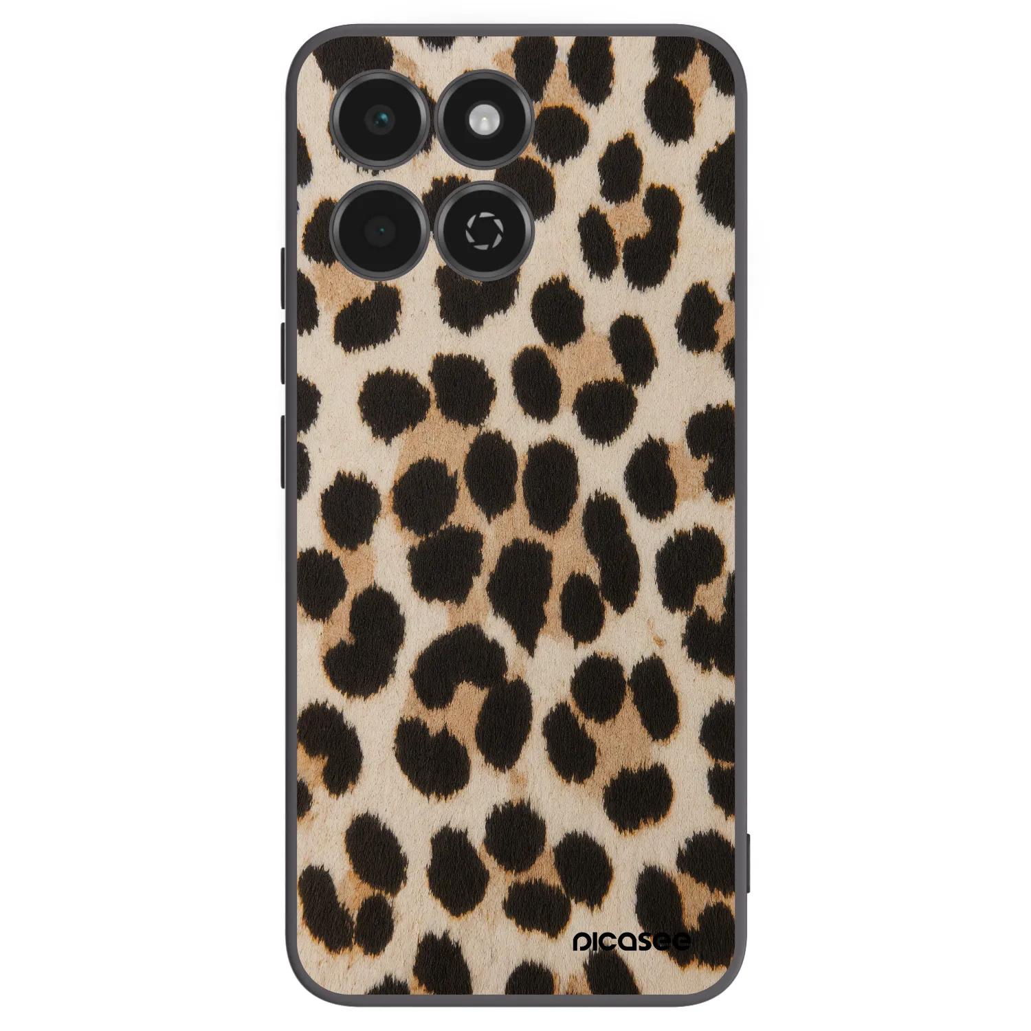 Picasee Honor 200 Smart 5G Hülle - Schwarzes Silikon - Brown Tiger