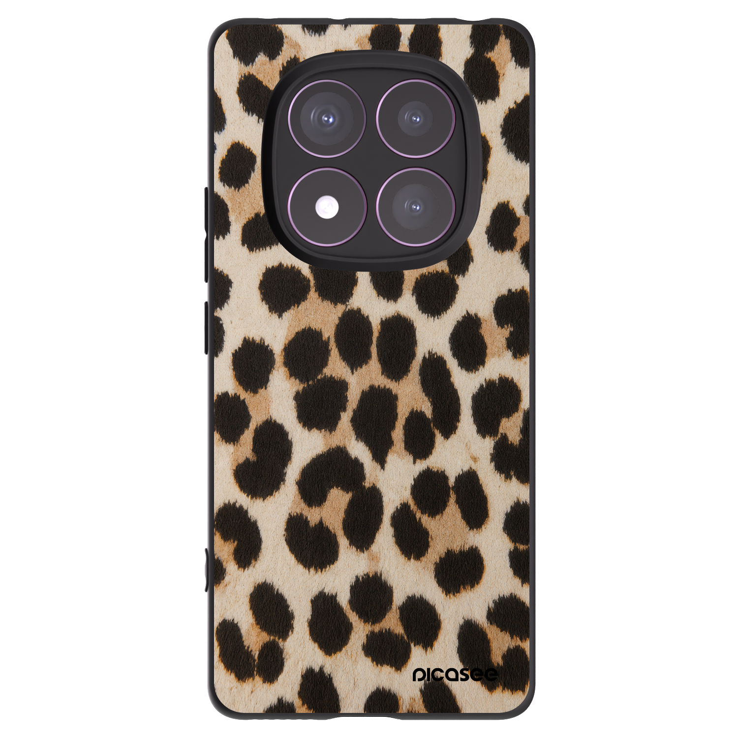 Picasee Xiaomi Redmi Note 14 Pro 4G Hülle - Schwarzes Silikon - Brown Tiger