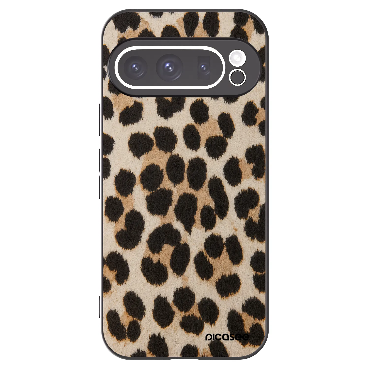 Picasee Google Pixel 9 Pro Hülle - Schwarzes Silikon - Brown Tiger