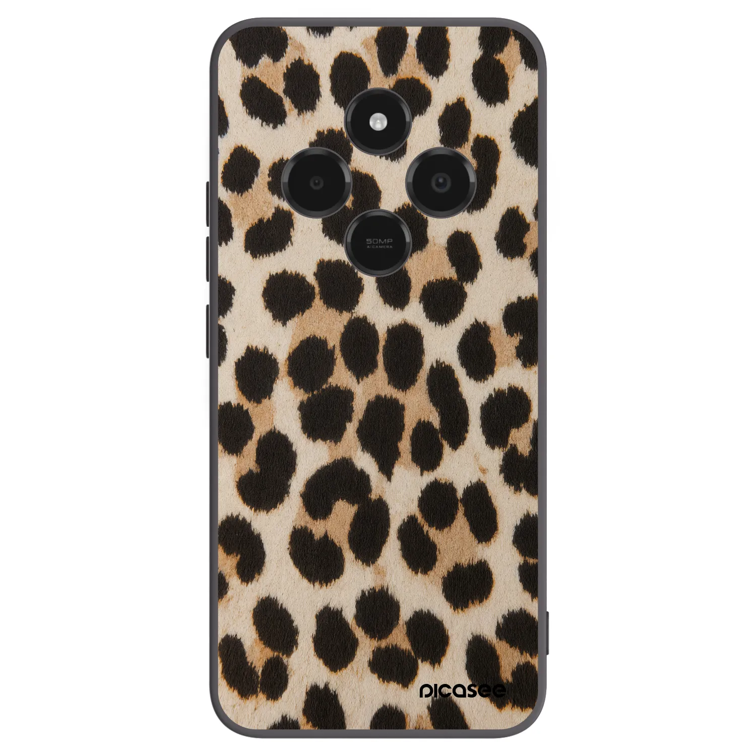 Picasee Xiaomi Poco C75 Hülle - Schwarzes Silikon - Brown Tiger