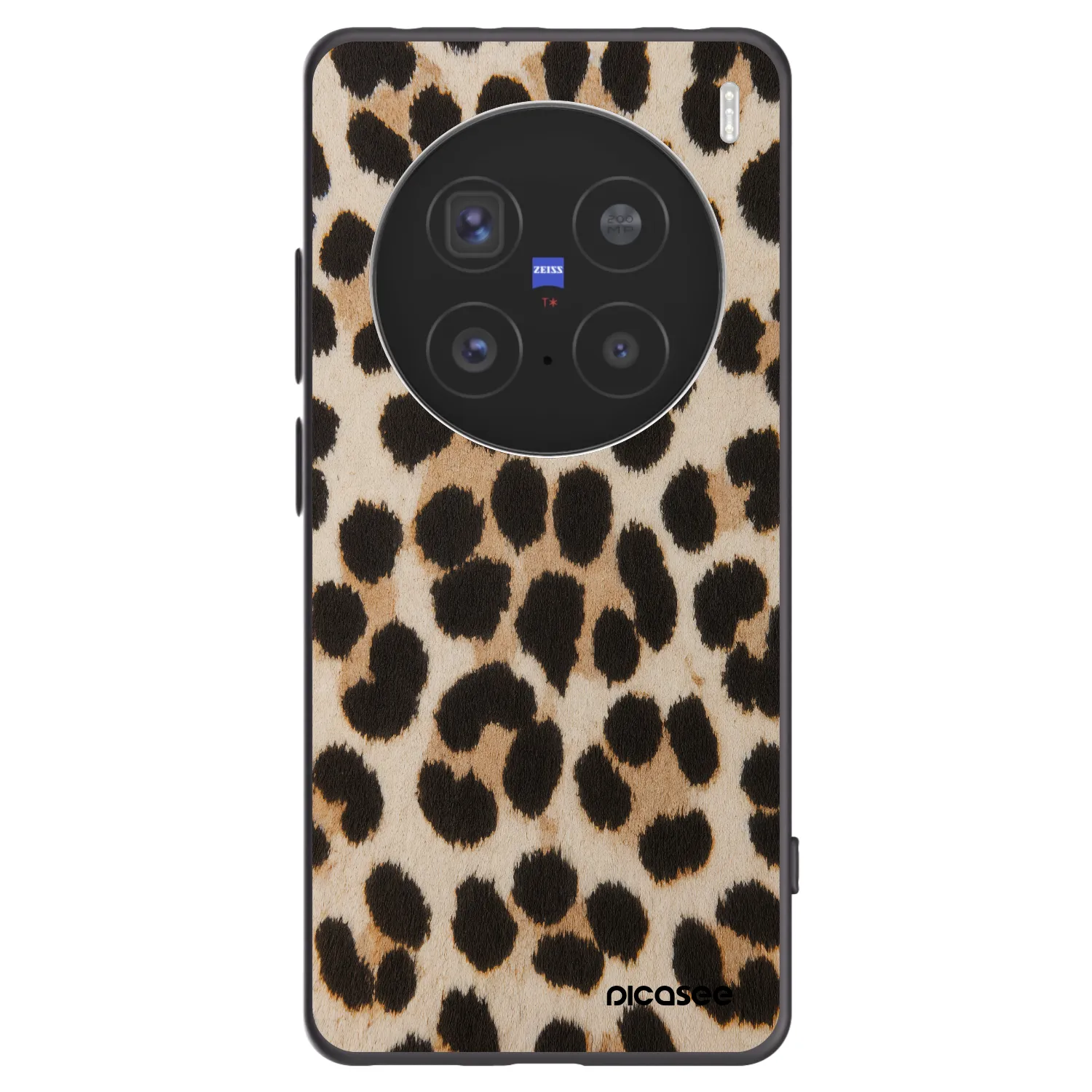Picasee Vivo X200 Pro Hülle - Schwarzes Silikon - Brown Tiger