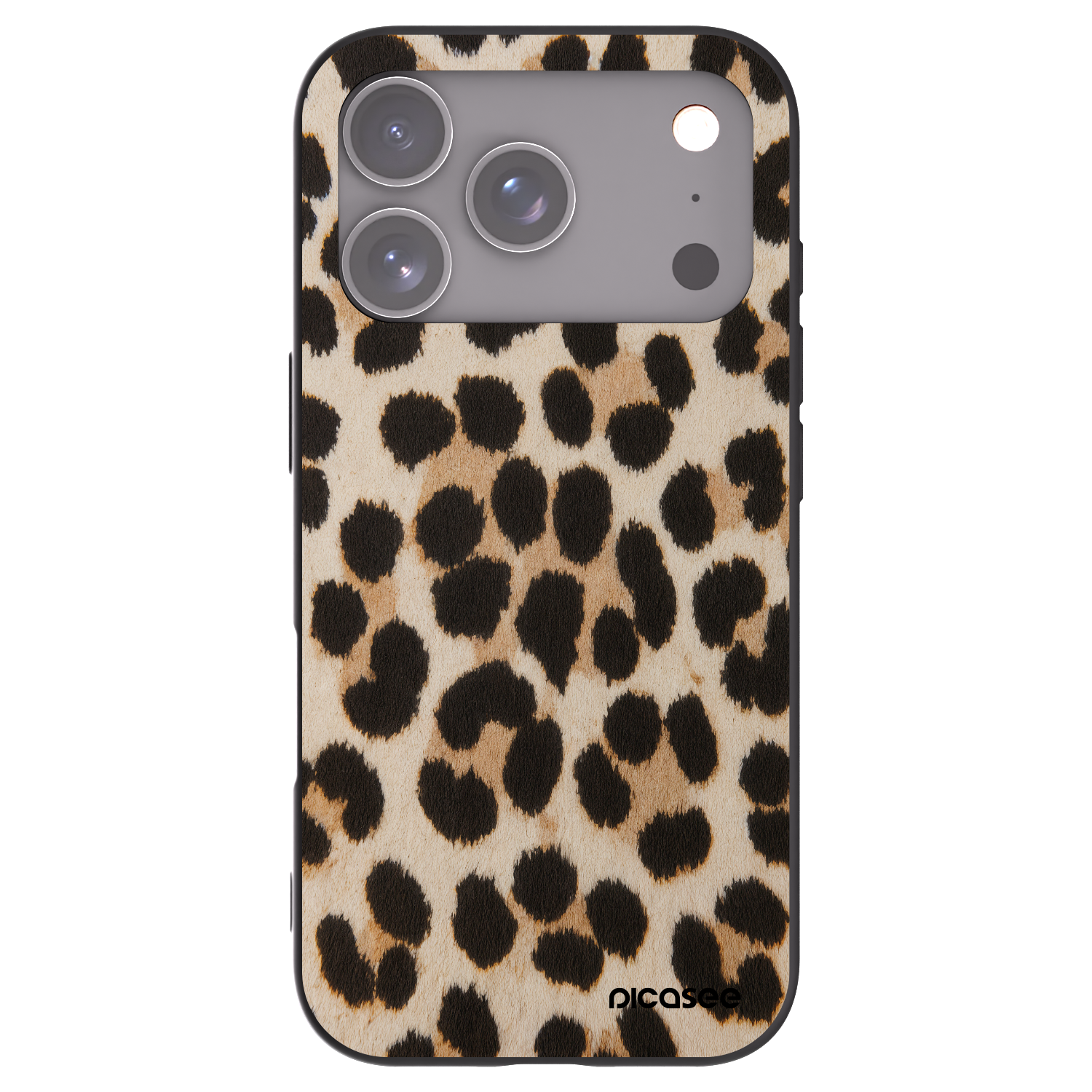 Picasee Apple iPhone 17 Pro Hülle - Schwarzes Silikon - Brown Tiger