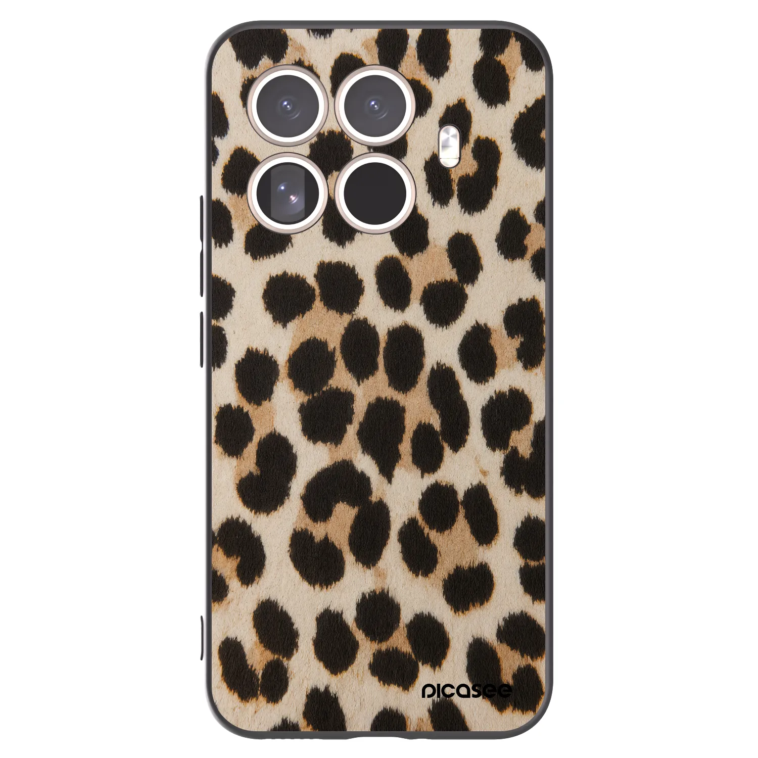 Picasee Xiaomi 15T Pro Hülle - Schwarzes Silikon - Brown Tiger