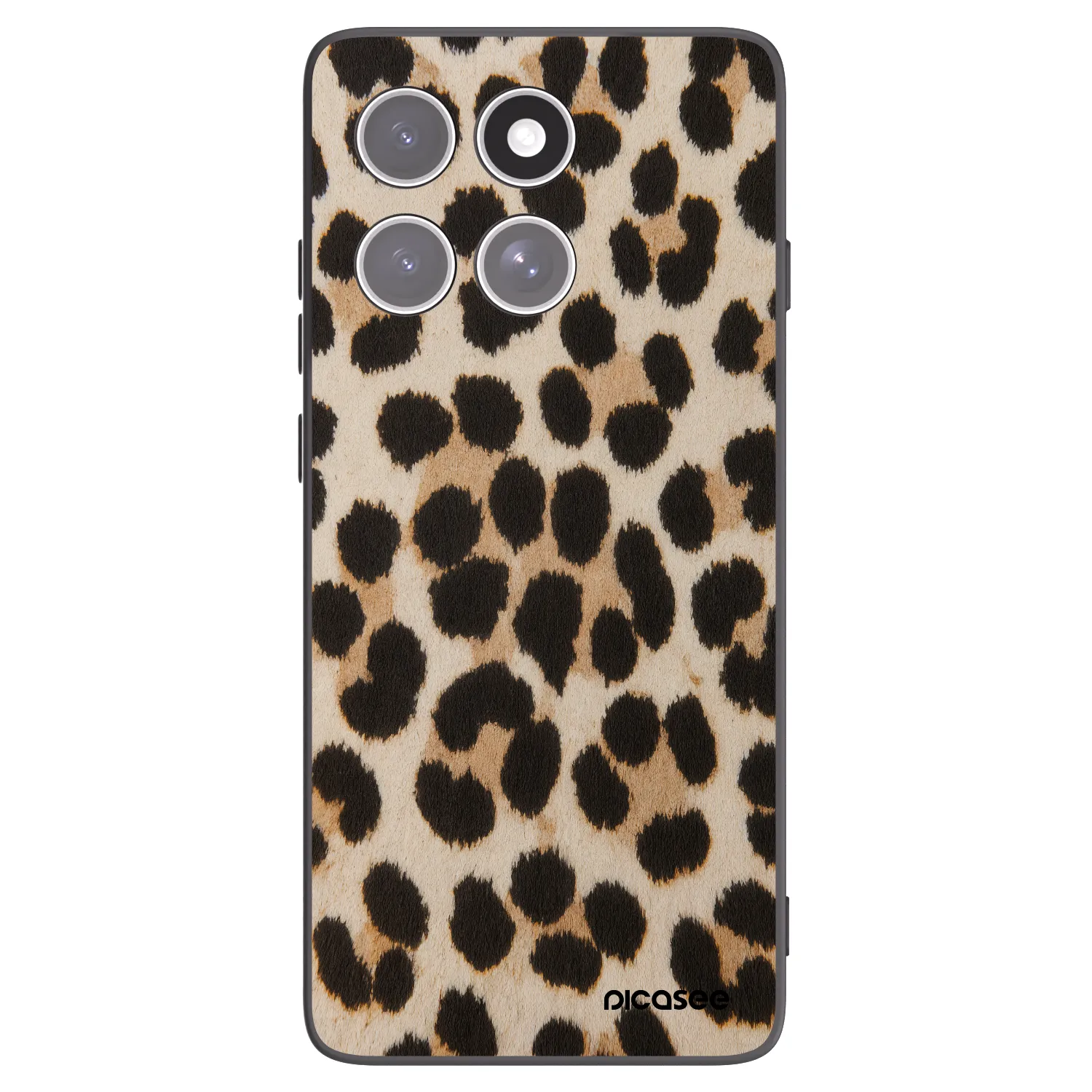 Picasee Motorola Edge 60 Fusion Hülle - Schwarzes Silikon - Brown Tiger