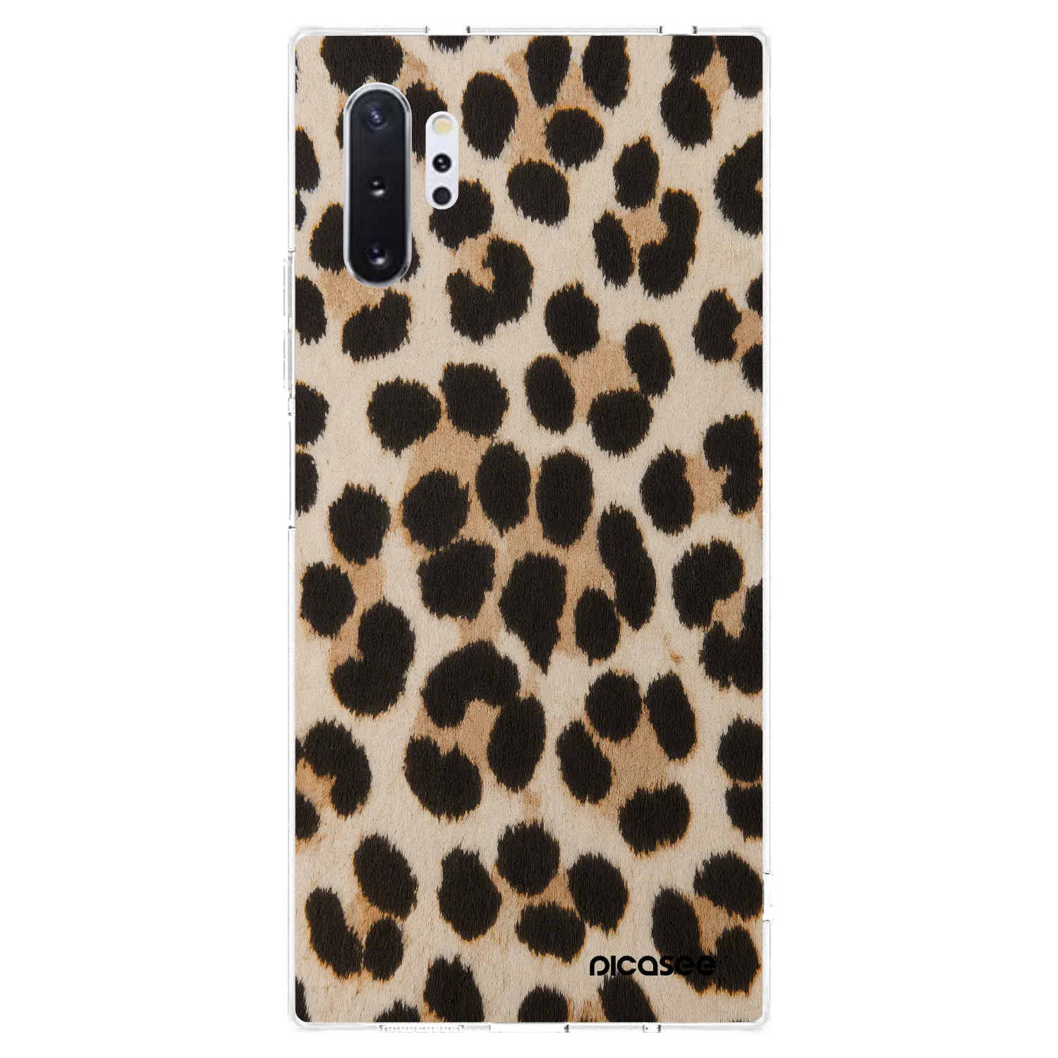 Picasee Samsung Galaxy Note 10+ N975F Hülle - Transparentes Silikon - Brown Tiger