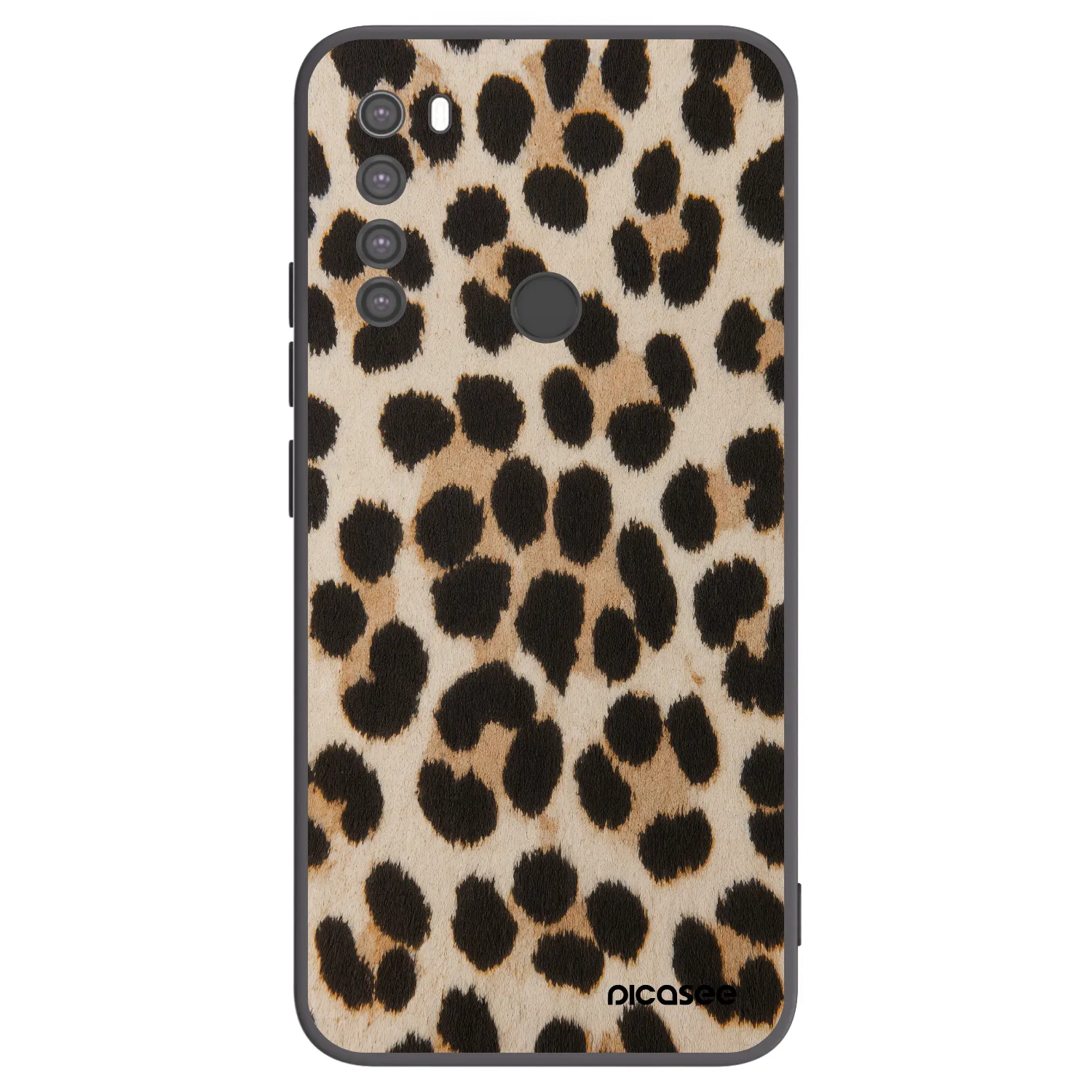 Picasee Xiaomi Redmi Note 8 Hülle - Schwarzes Silikon - Brown Tiger