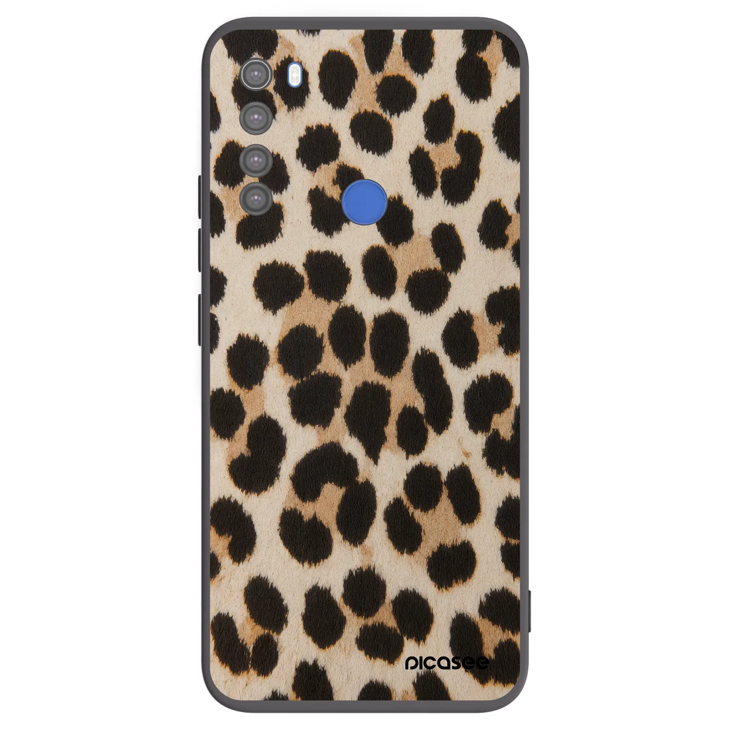 Picasee Xiaomi Redmi Note 8T Hülle - Schwarzes Silikon - Brown Tiger