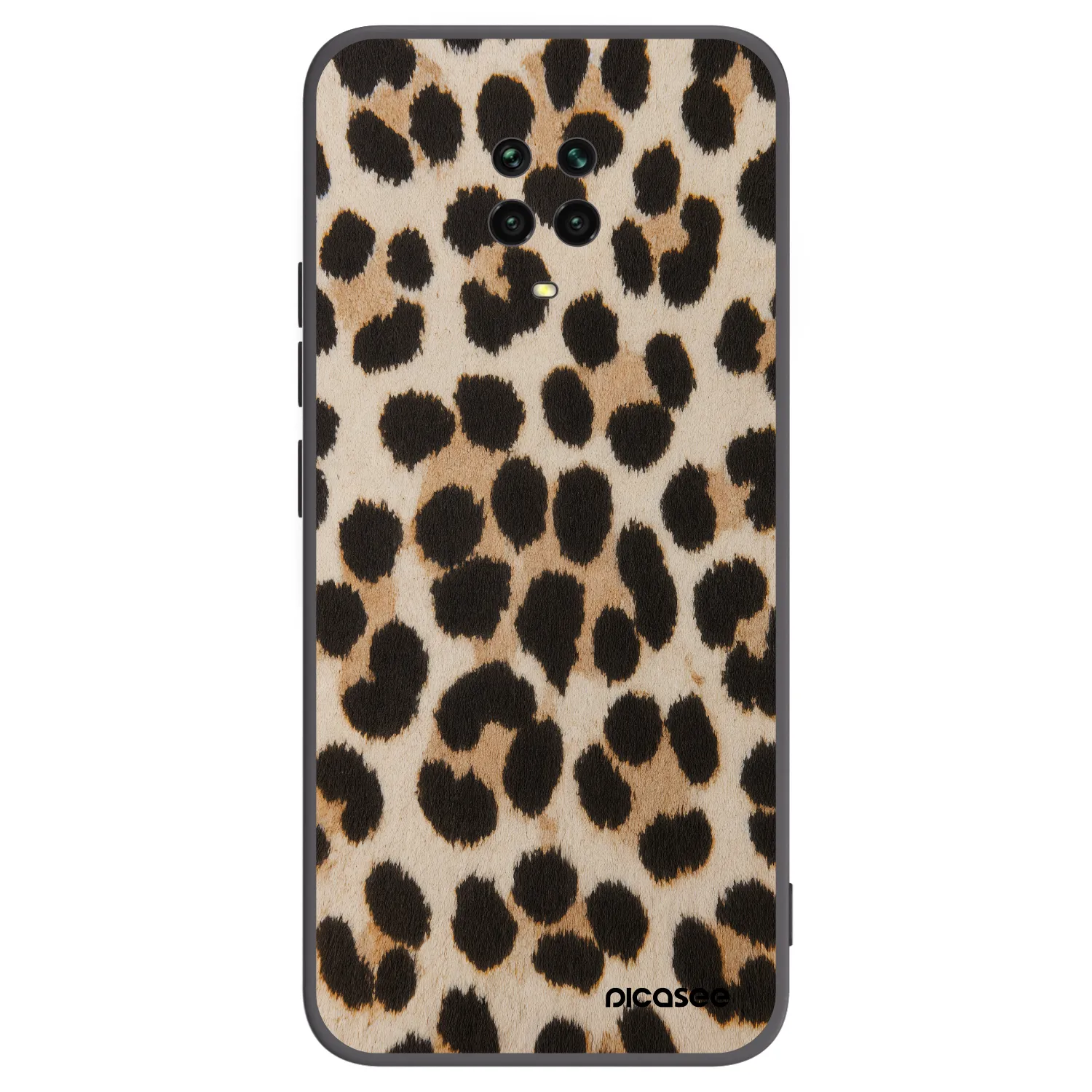 Picasee Xiaomi Redmi Note 9 Pro Hülle - Schwarzes Silikon - Brown Tiger