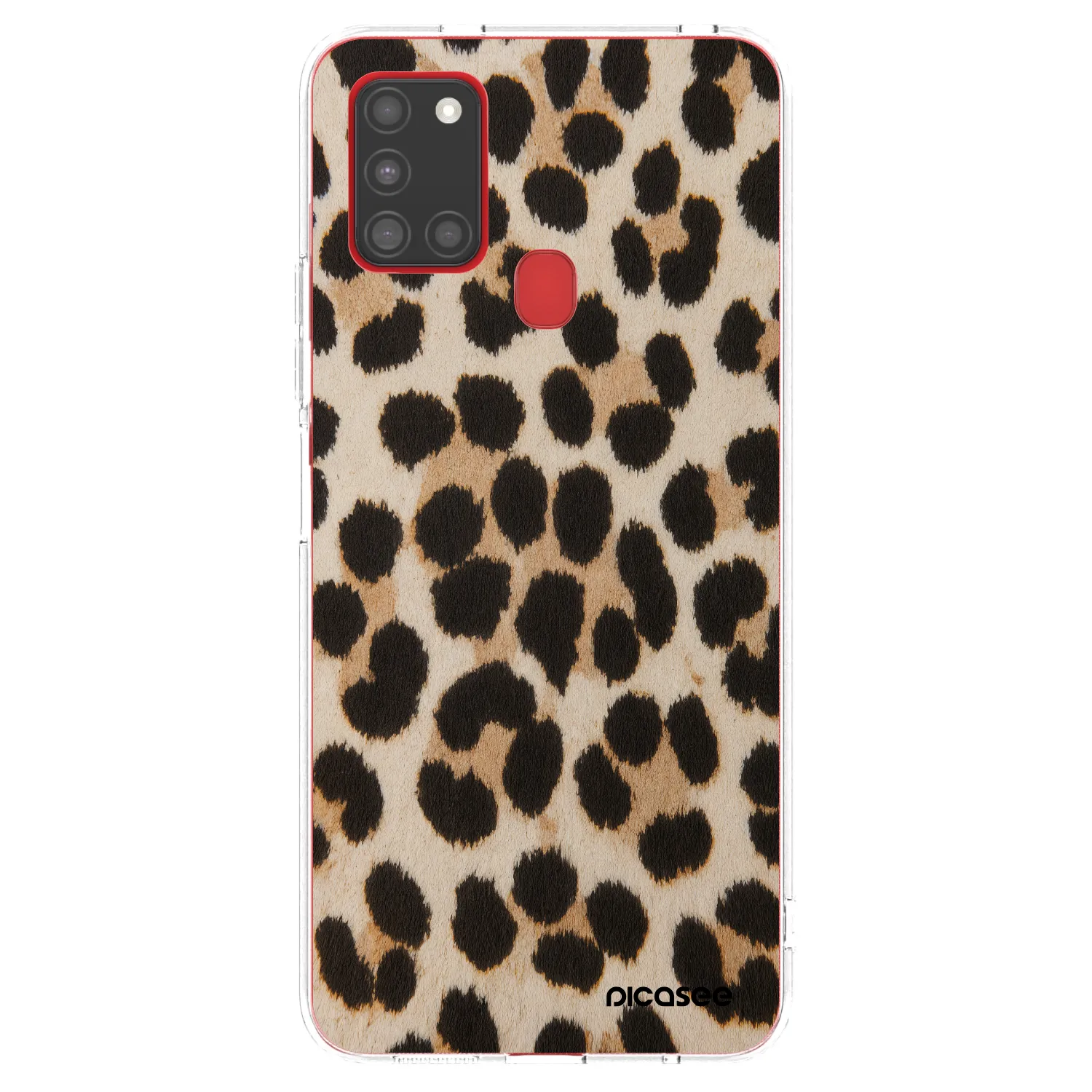 Picasee Samsung Galaxy A21s Hülle - Transparentes Silikon - Brown Tiger