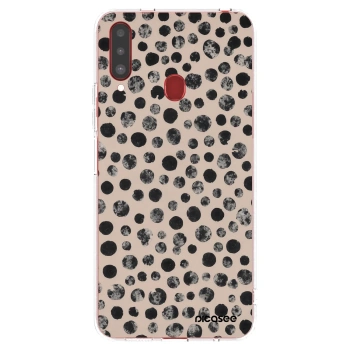 Picasee Samsung Galaxy A20s Hülle - Transparentes Silikon - Dots