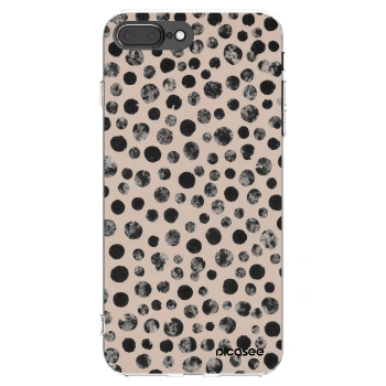 Picasee Apple iPhone 7 Plus Hülle - Transparentes Silikon - Dots
