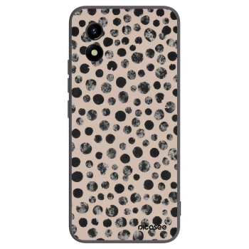 Picasee Vivo Y01 Hülle - Schwarzes Silikon - Dots