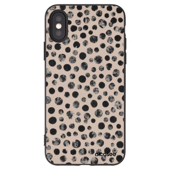 Picasee Apple iPhone X/XS Hülle - Schwarzes Silikon - Dots
