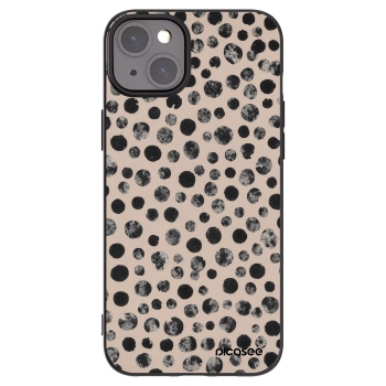Picasee Apple iPhone 15 Plus Hülle - Schwarzes Silikon - Dots