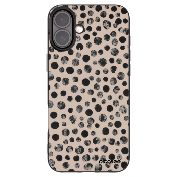 Picasee Apple iPhone 16 Plus Hülle - Schwarzes Silikon - Dots