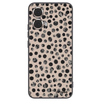 Picasee Motorola Moto G85 Hülle - Schwarzes Silikon - Dots