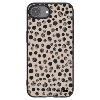 Picasee Apple iPhone 16e Hülle - Schwarzes Silikon - Dots