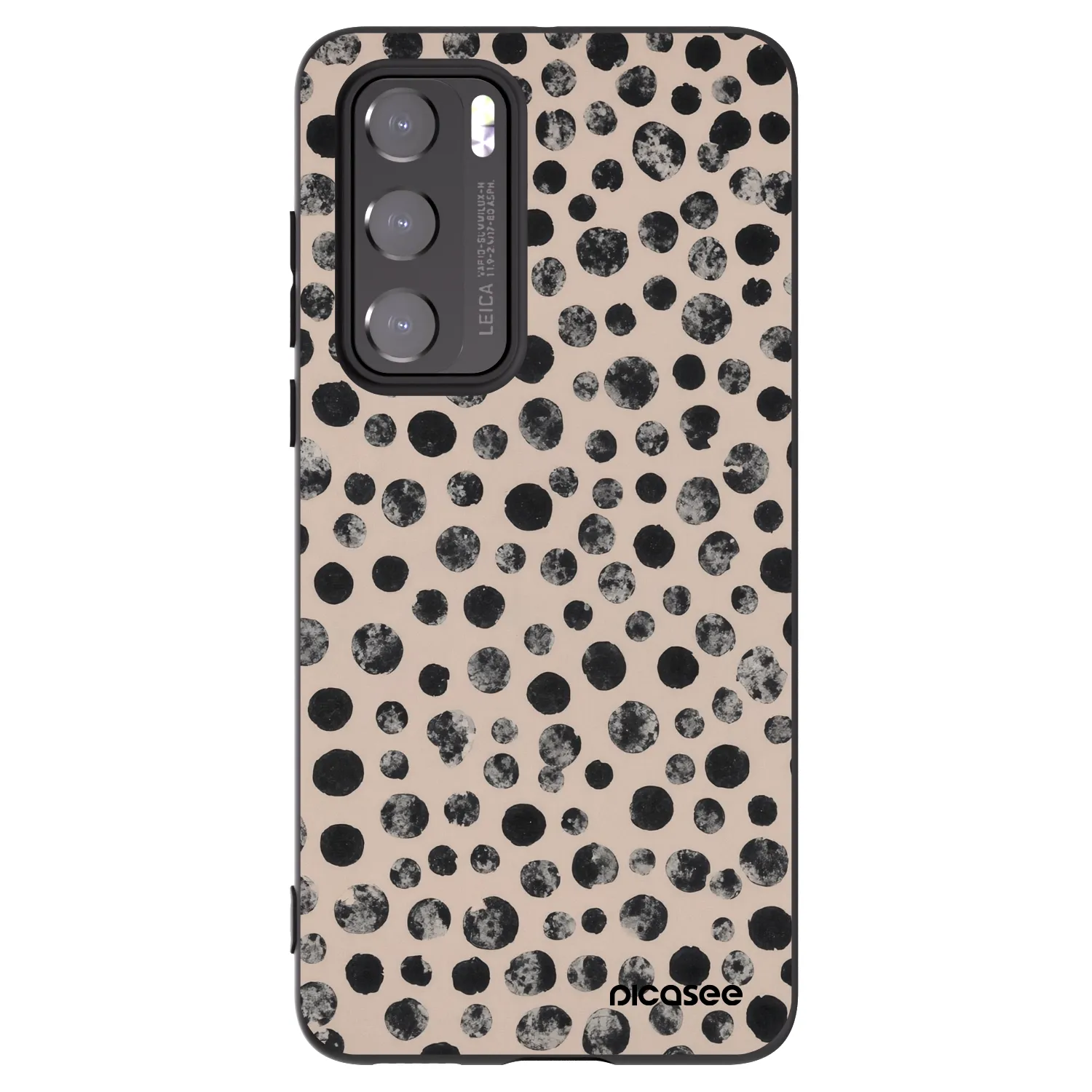 Picasee Huawei P40 Hülle - Schwarzes Silikon - Dots