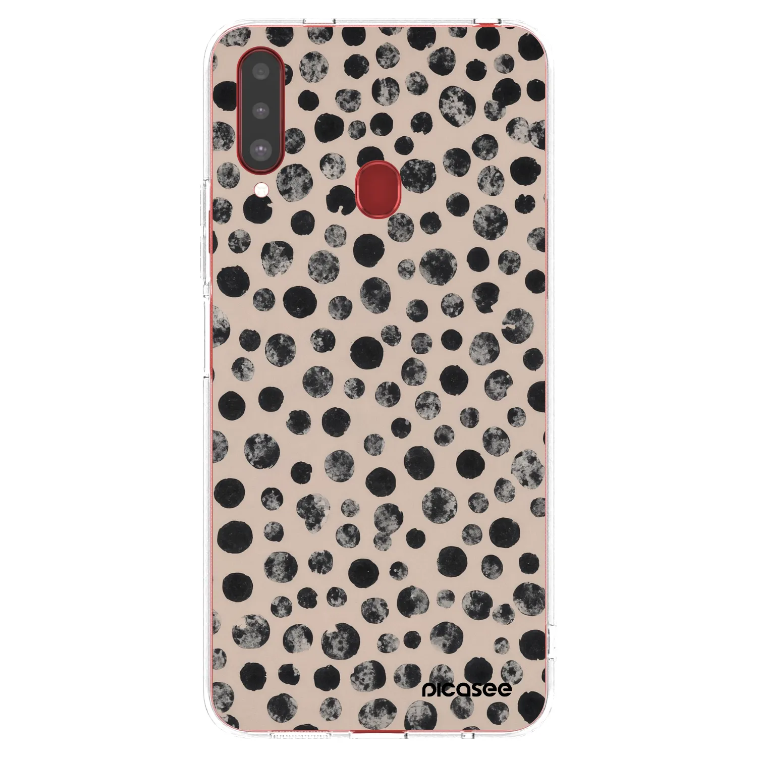 Picasee Samsung Galaxy A20s Hülle - Transparentes Silikon - Dots