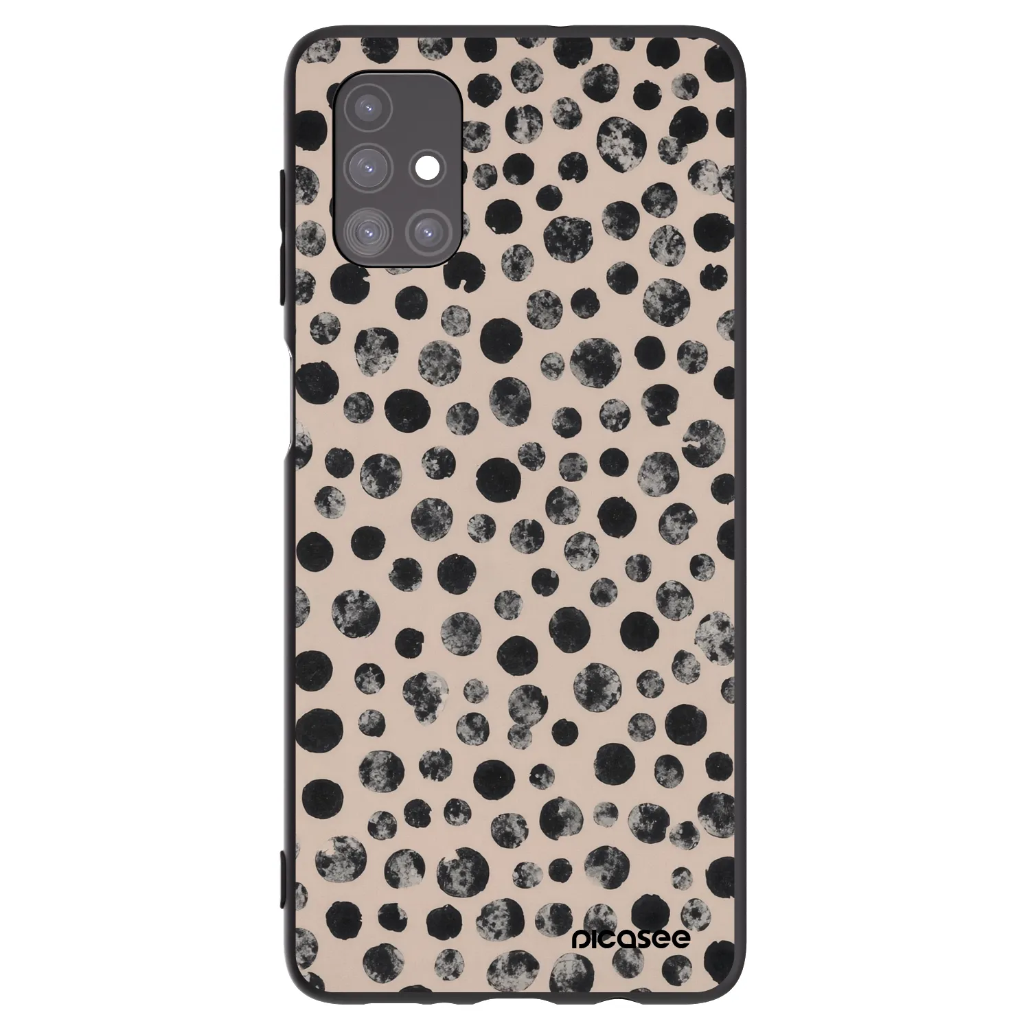 Picasee Samsung Galaxy M51 M515F Hülle - Schwarzes Silikon - Dots
