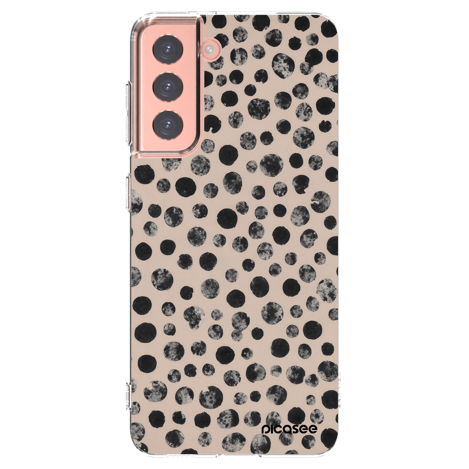 Picasee Samsung Galaxy S21 5G G991B Hülle - Transparentes Silikon - Dots