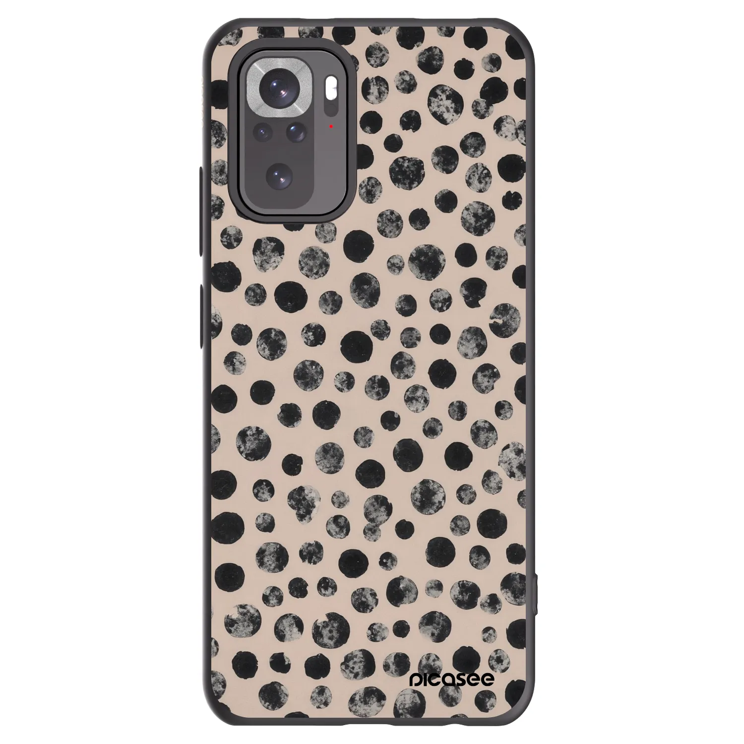 Picasee Xiaomi Redmi Note 10 Hülle - Schwarzes Silikon - Dots