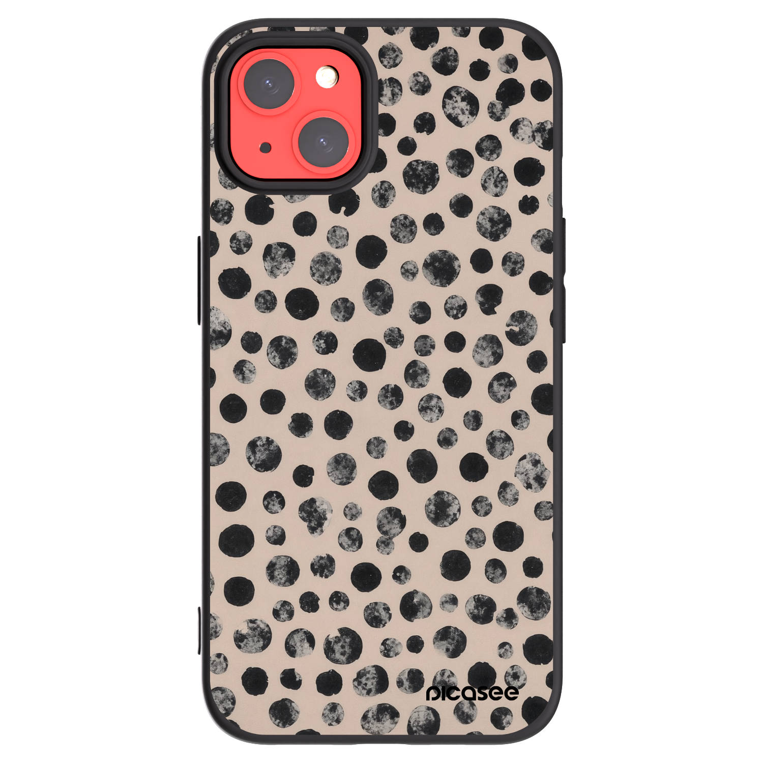 Picasee Apple iPhone 13 Hülle - Schwarzes Silikon - Dots