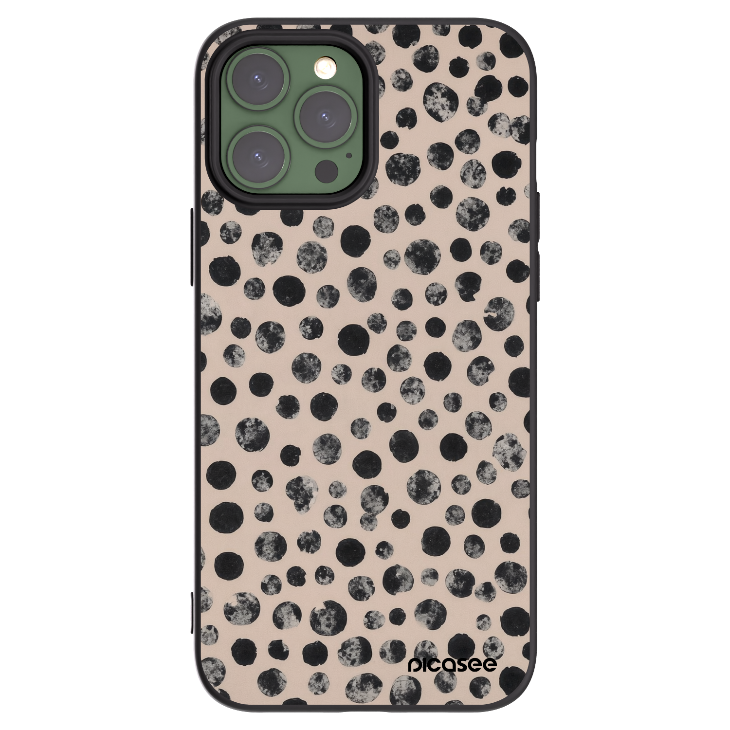 Picasee Apple iPhone 13 Pro Max Hülle - Schwarzes Silikon - Dots
