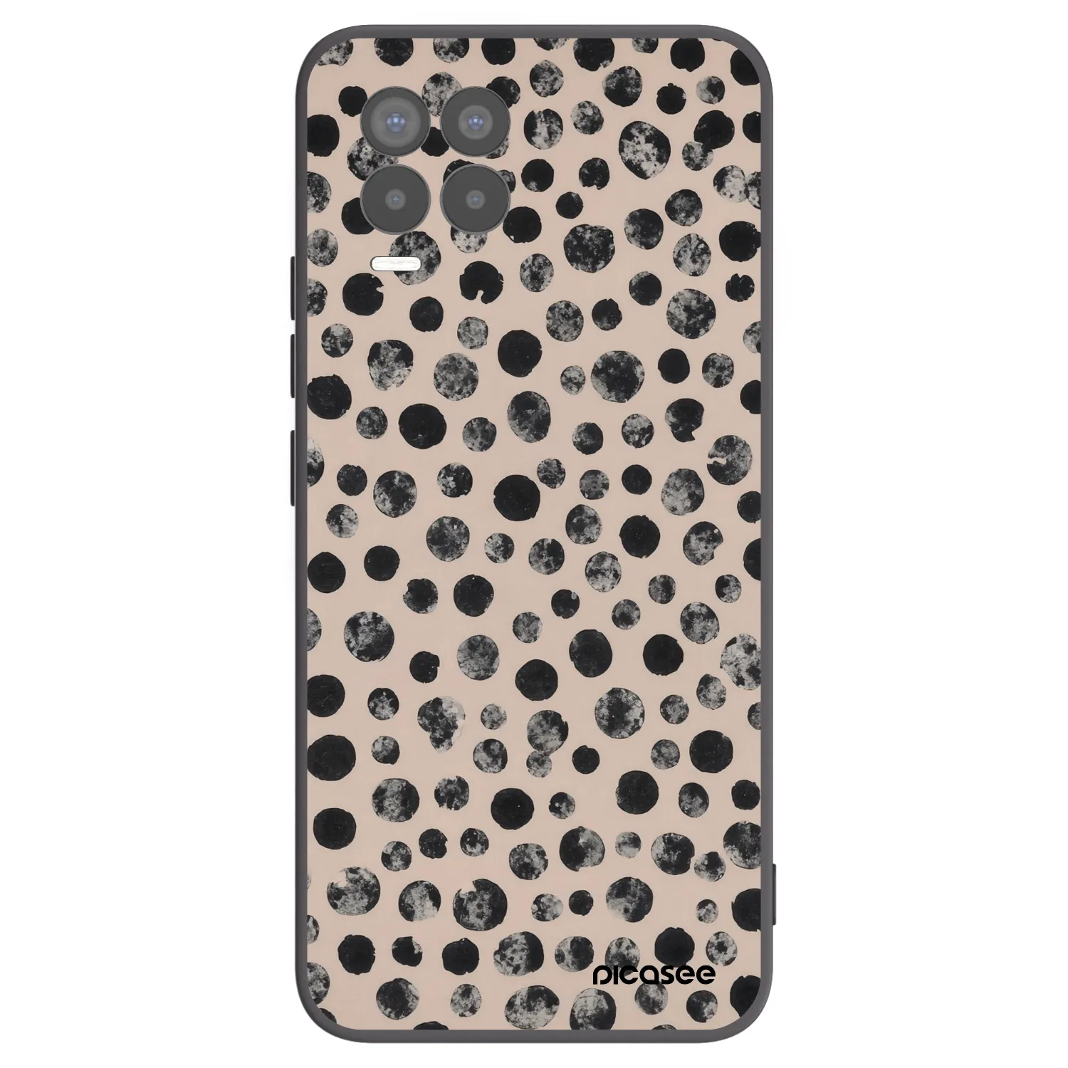 Picasee Realme 8 Pro Hülle - Schwarzes Silikon - Dots