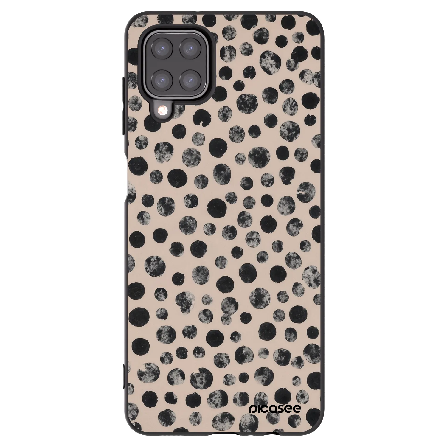 Picasee Samsung Galaxy M12 M127F Hülle - Schwarzes Silikon - Dots